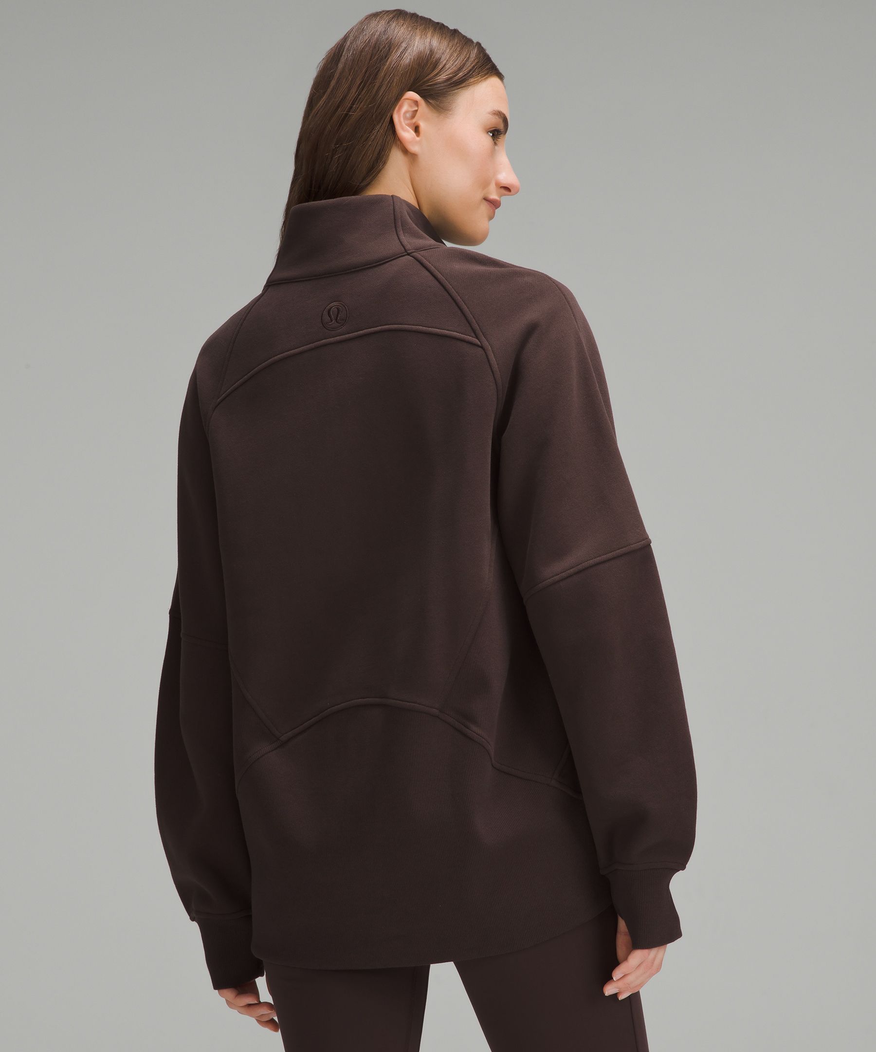 lululemon SCUBA FULL-ZIP CROPPED HOODIE - Zip-up sweatshirt -  espresso/brown - Zalando.de