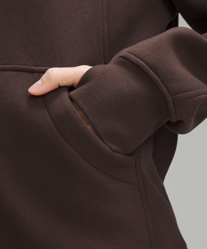 Scuba Oversized-Pullover mit durchgehendem Reißverschluss und Trichterkragen