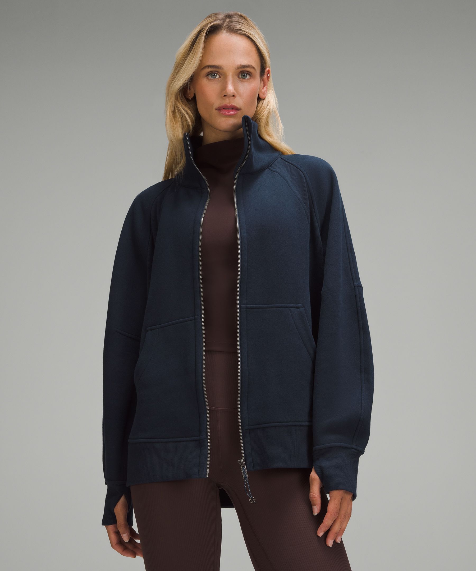 Scuba Oversized Funnel-Neck Full Zip *Long