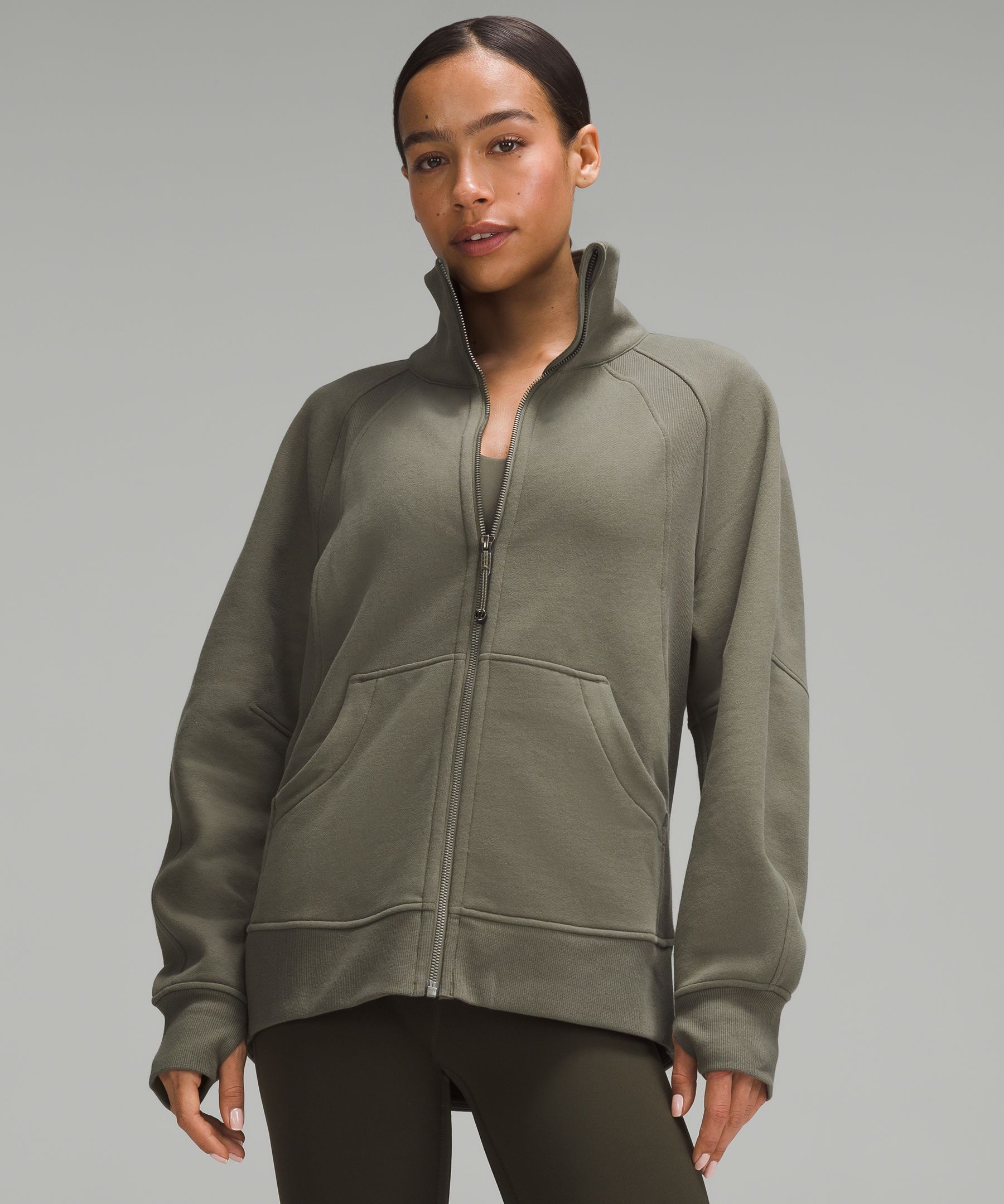 Scuba Oversized Funnel-Neck Full Zip