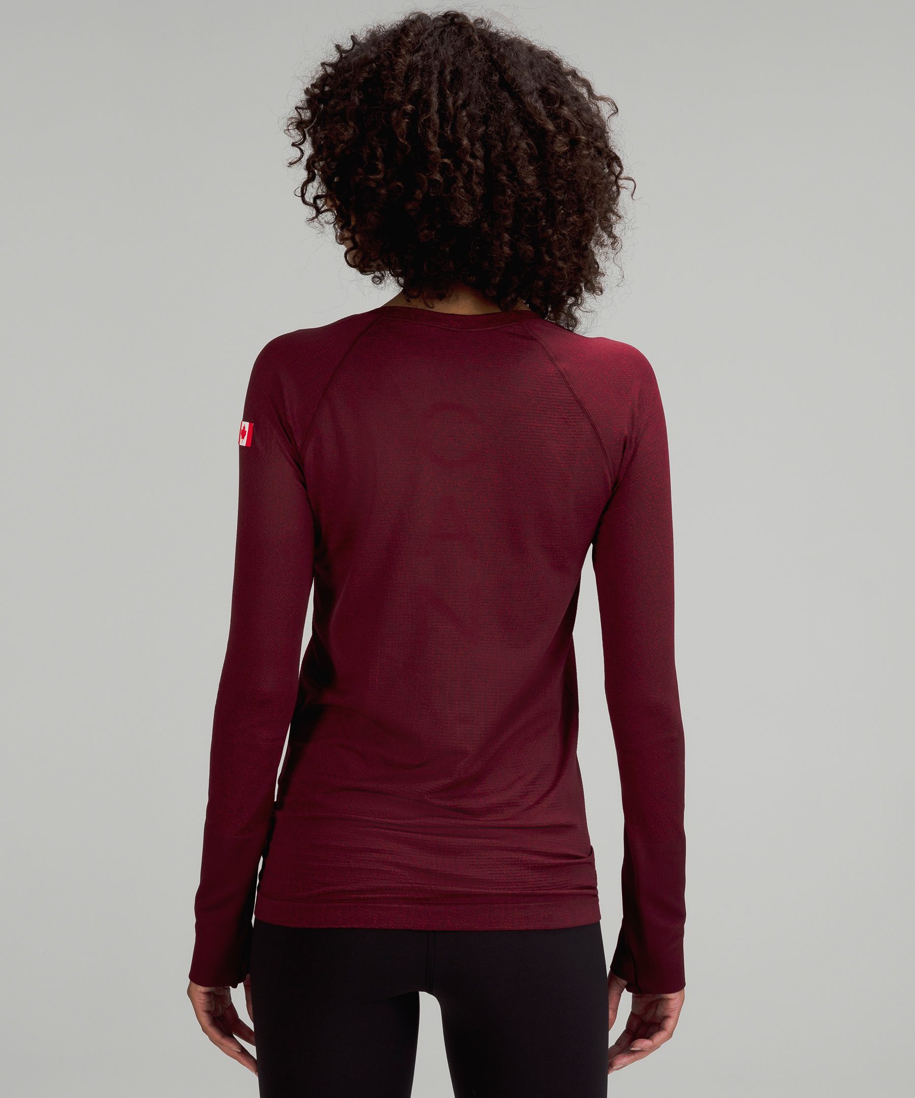 Lululemon Womens Pink Swiftly Breathe Long Sleeve Athletic T-Shirt Pullover