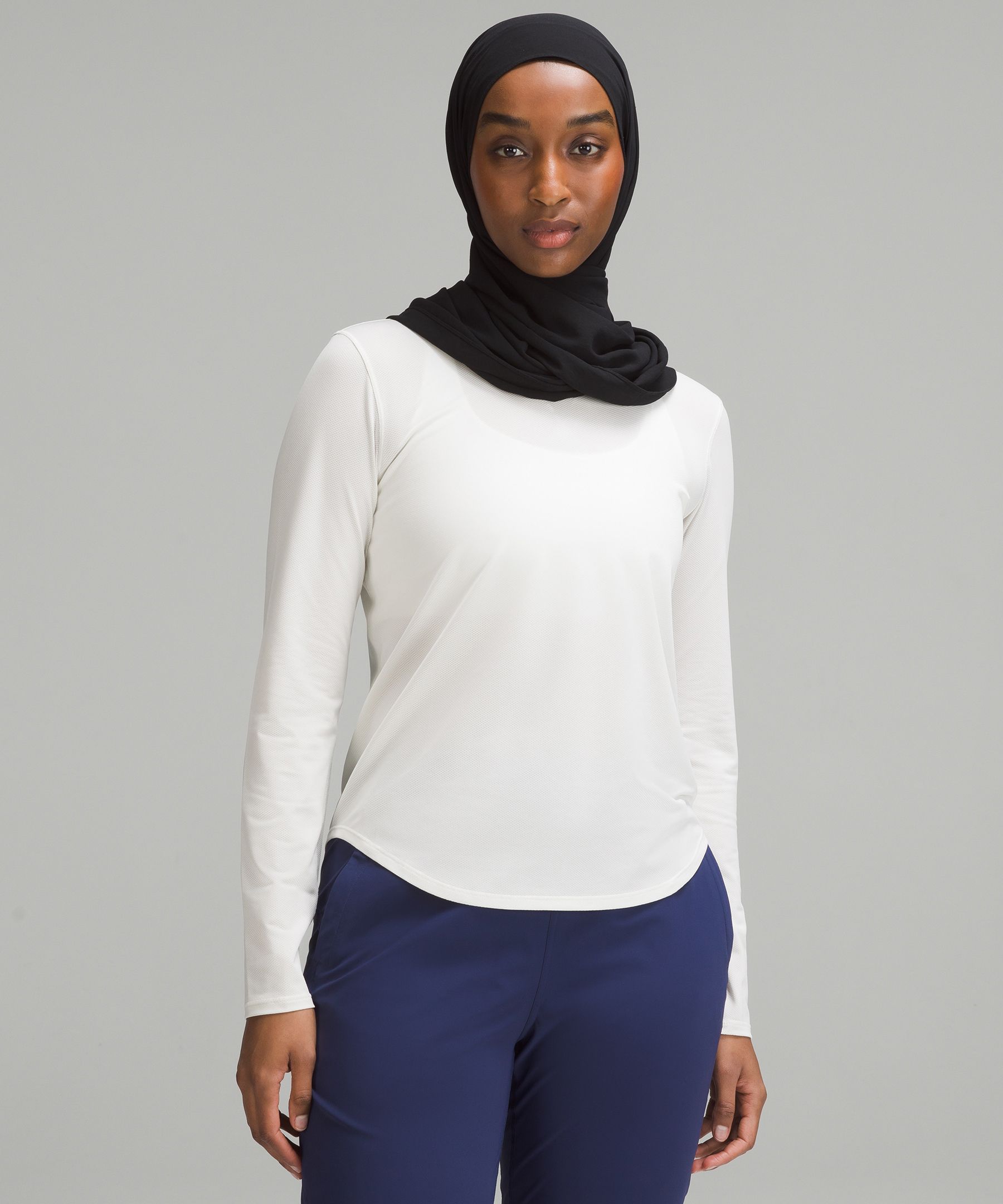 High neck store long sleeve top