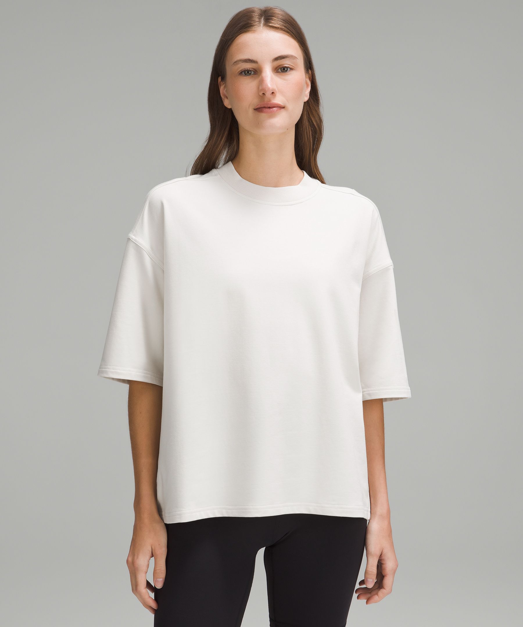 OVERSIZED COTTON-BLEND SHIRT - WHITE - COS