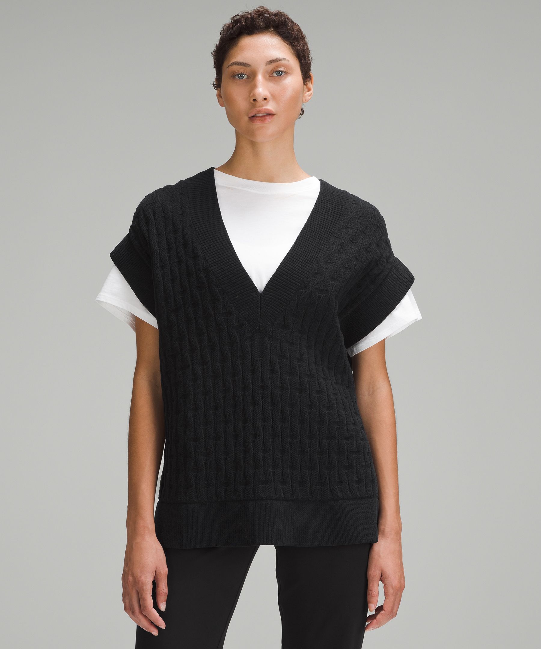 Lululemon Cable-Knit Relaxed-Fit Sweater Vest