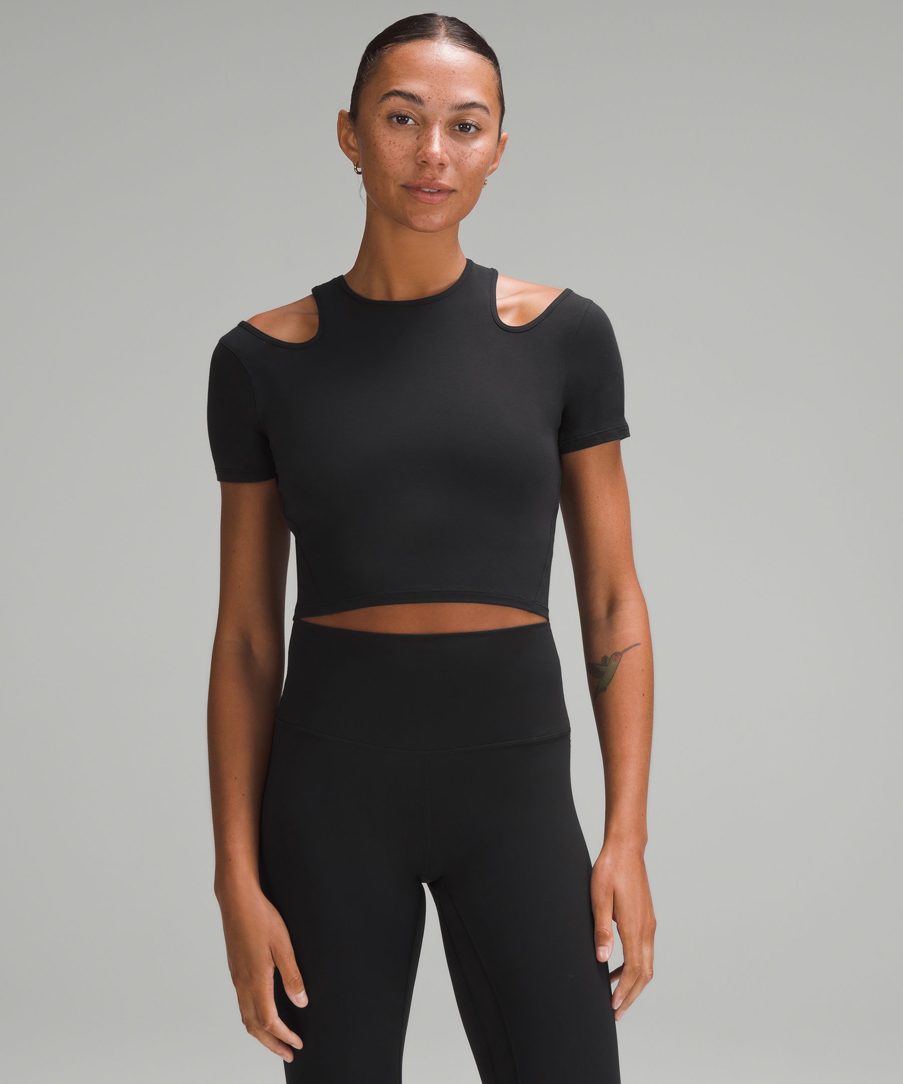 Shoulder Cut-Out Yoga T-Shirt