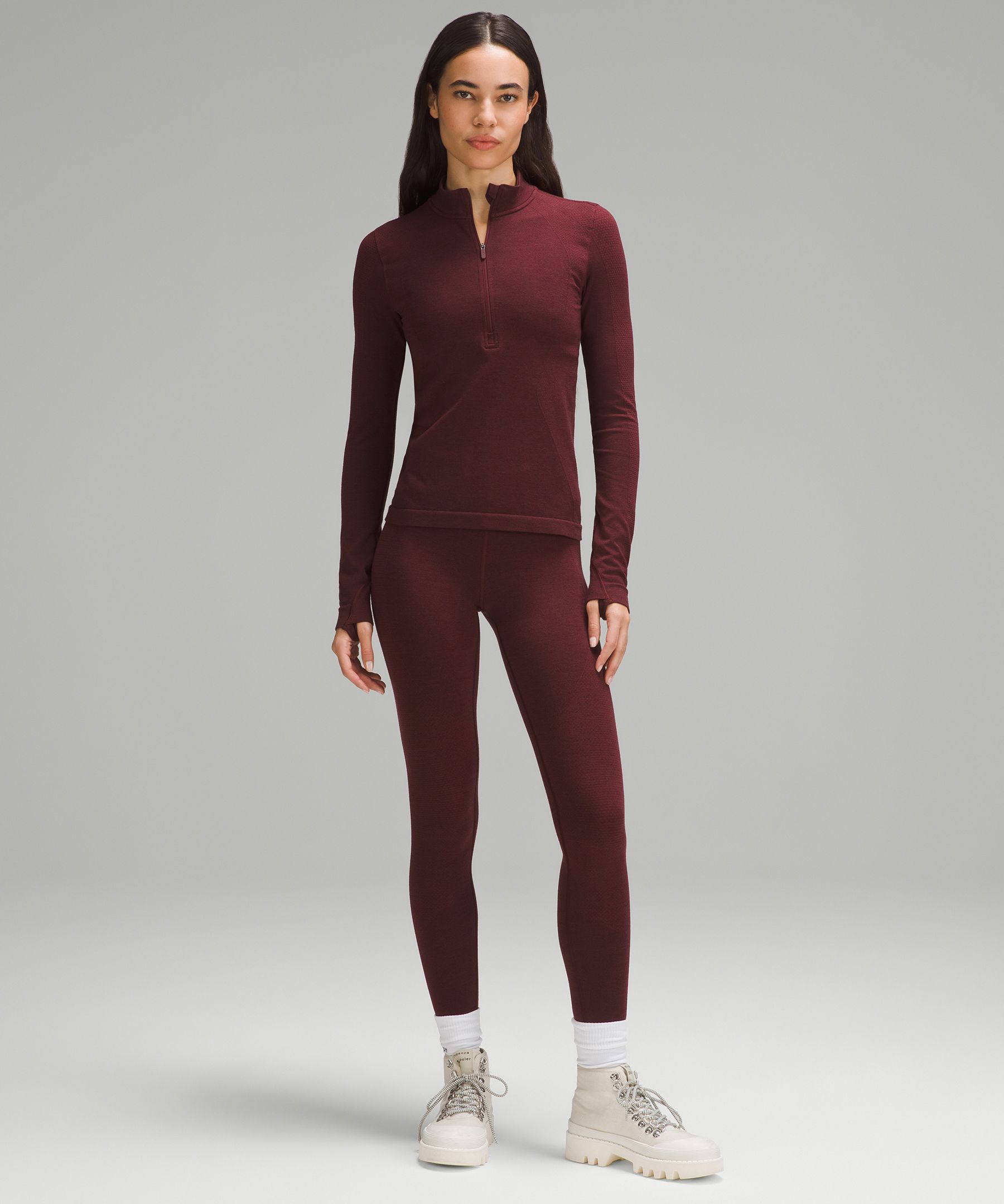 Lululemon athletica Merino Wool-Blend Base Layer Half Zip, Women's Long  Sleeve Shirts