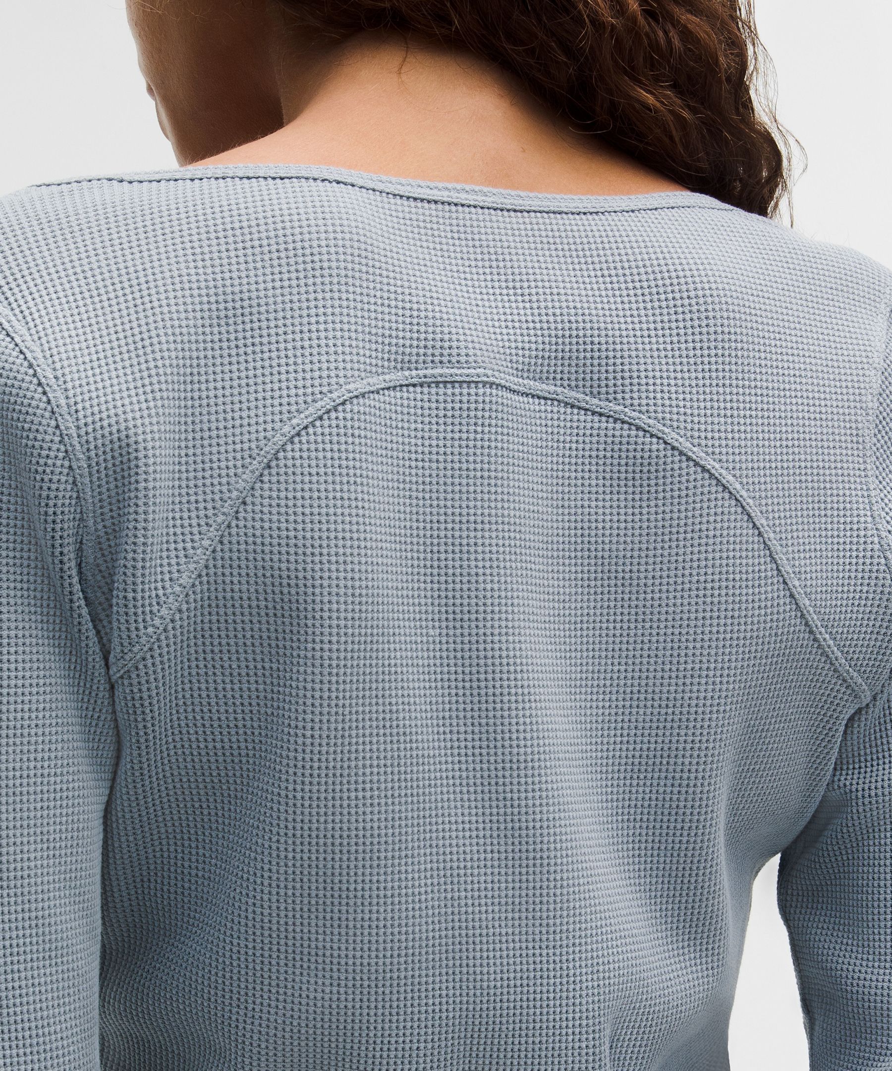 Cotton-Blend Henley Long-Sleeve Shirt