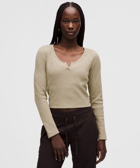 Lululemon Cotton-Blend Henley Long-Sleeve Shirt