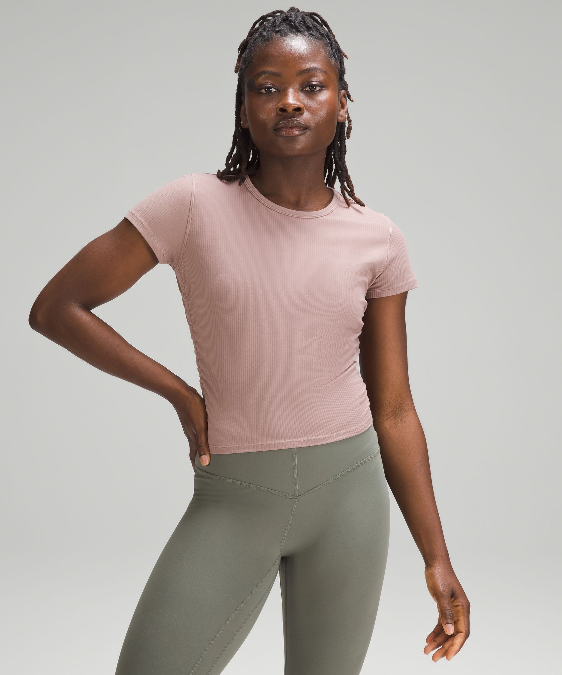 Lululemon All It Takes Ribbed Nulu T-shirt In Pink