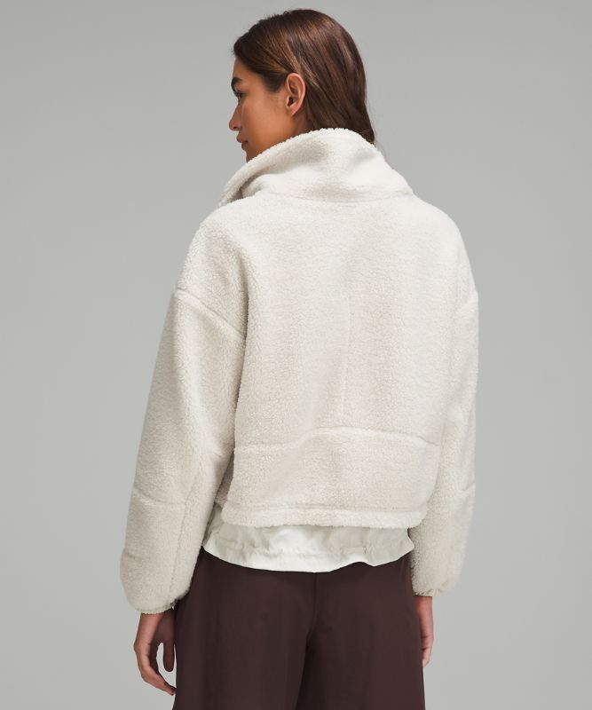 Textured Fleece Cinchable Full Zip