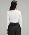 Asymmetrical Ribbed Cotton Long-Sleeve Shirt