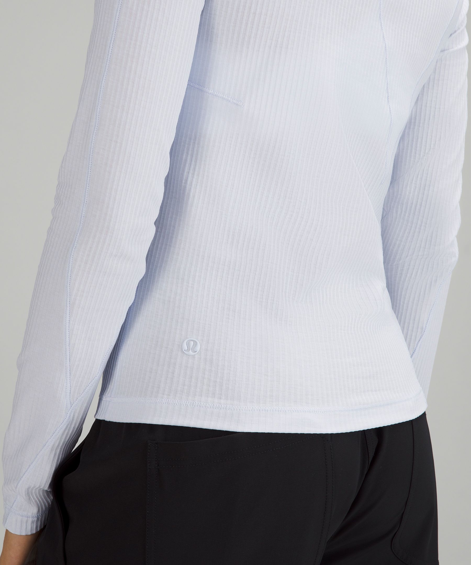 Lululemon athletica Asymmetrical Ribbed Cotton Long-Sleeve Shirt