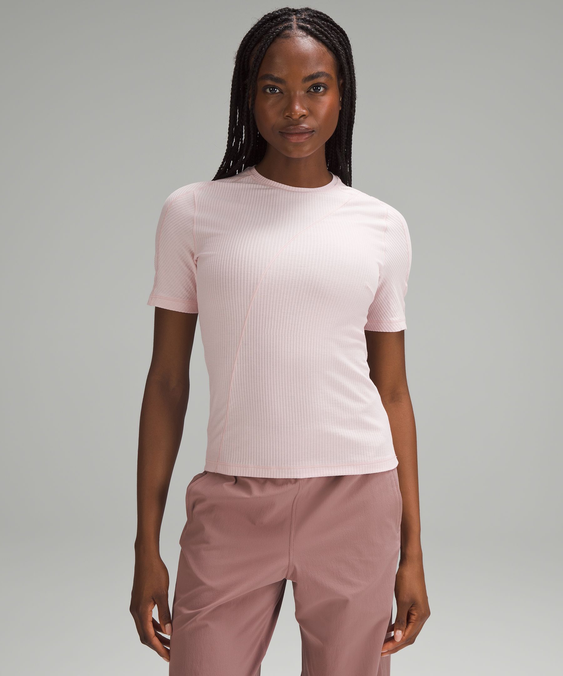 Lululemon Asymmetrical Ribbed Cotton T-Shirt