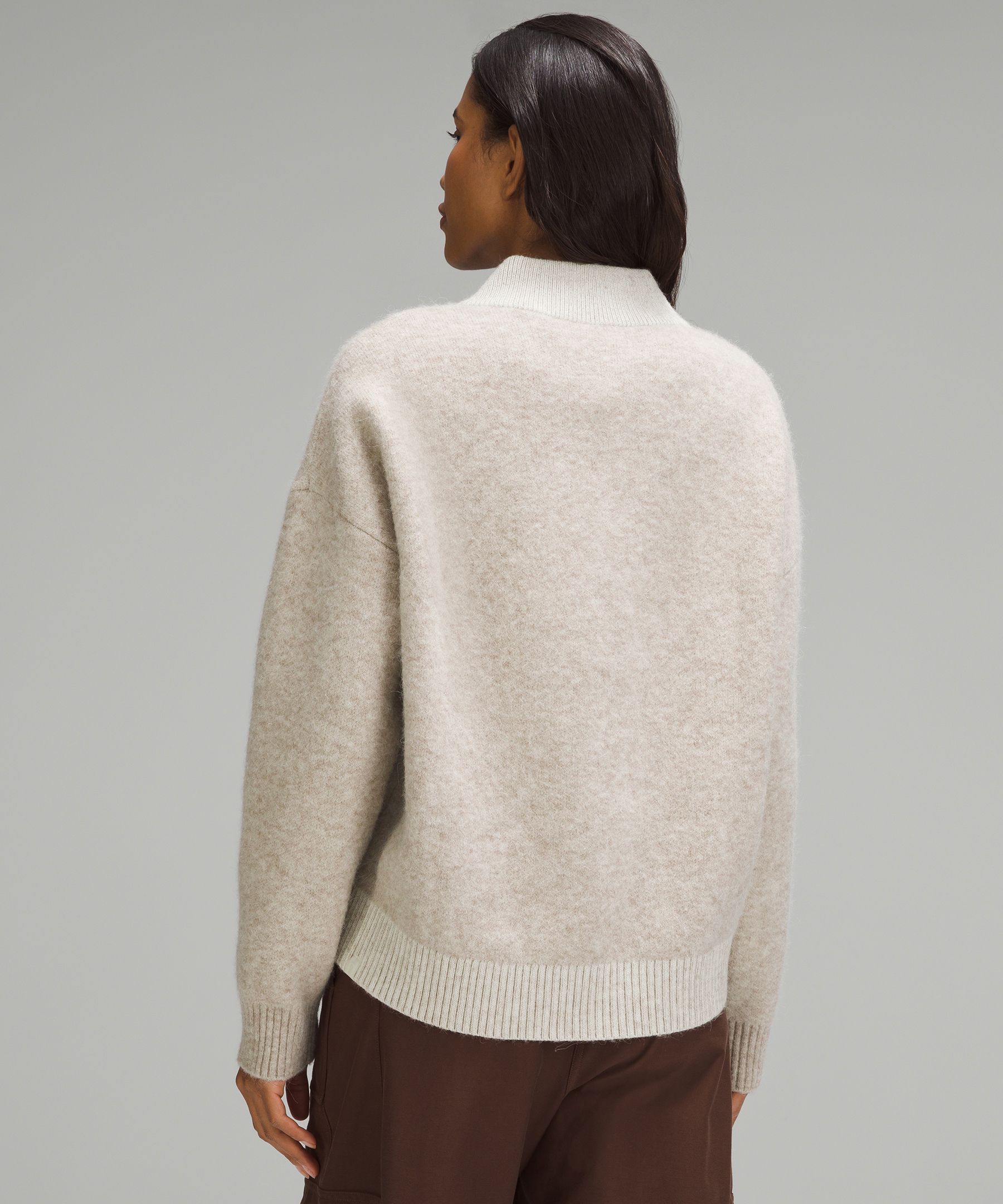 Alpaca Wool-Blend V-Neck Sweater | Women's Hoodies & Sweatshirts