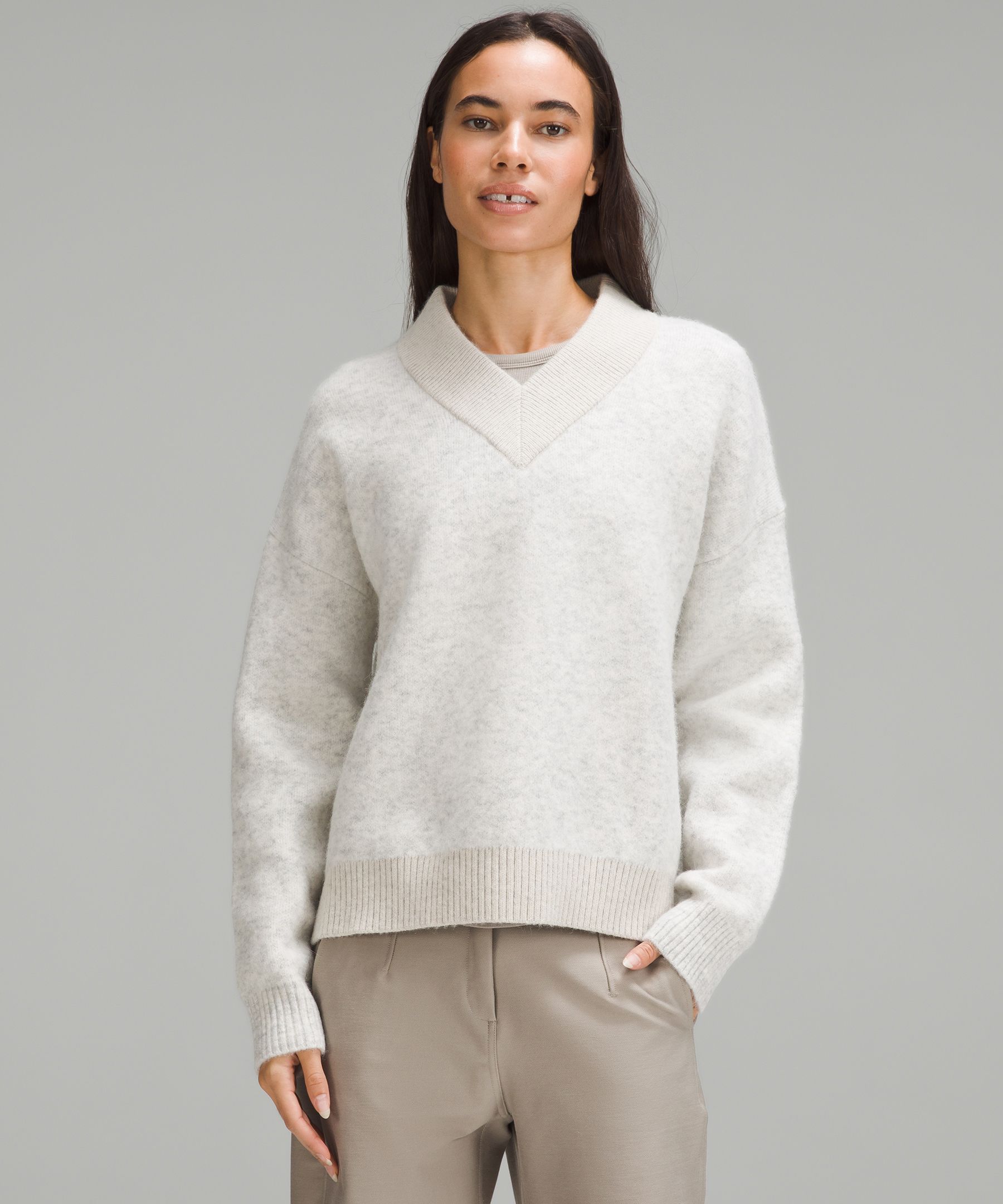 Lululemon Alpaca Wool-Blend V-Neck Sweater