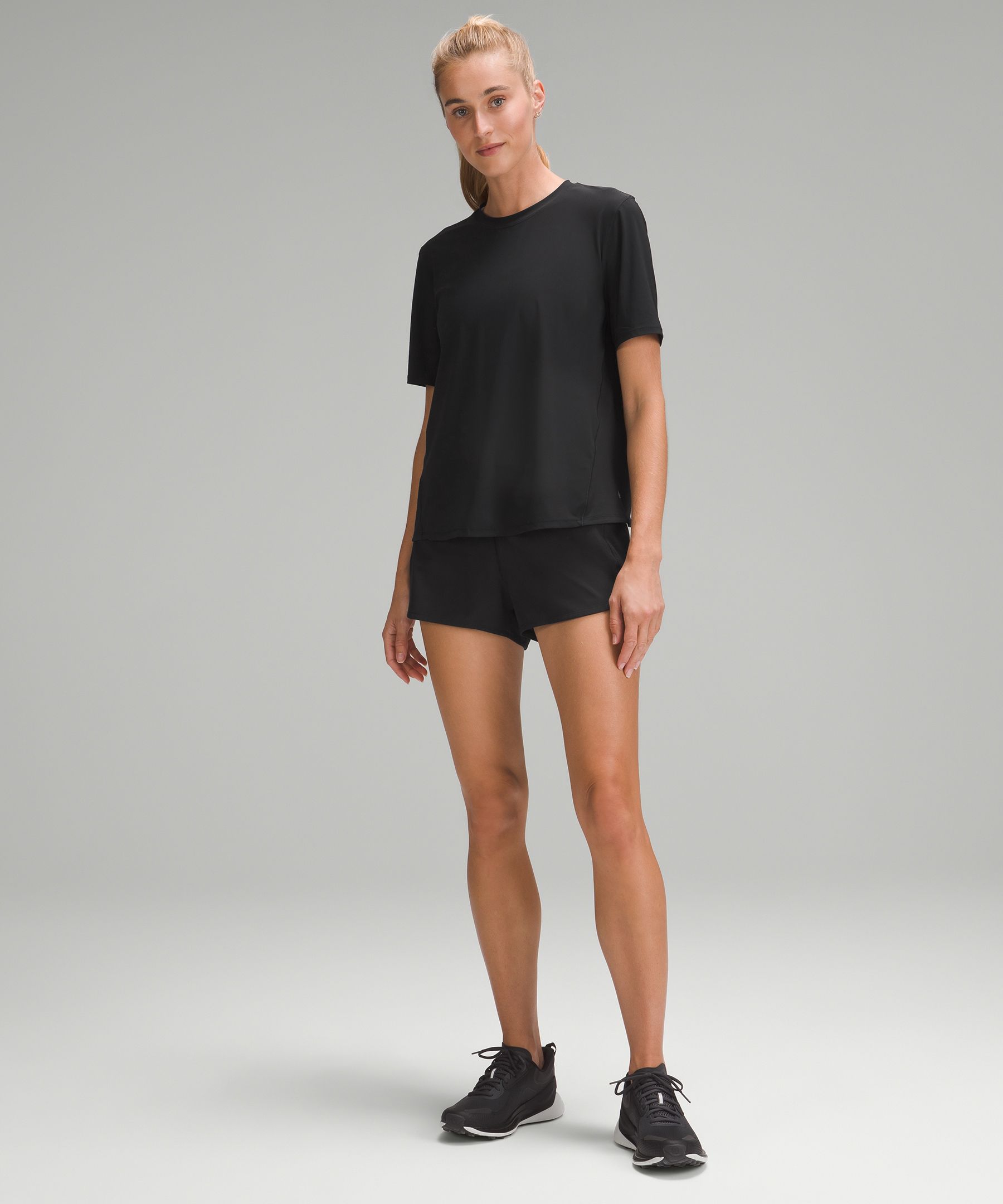 Shop Lululemon Mesh Panelled Uv Protection Running T-shirt