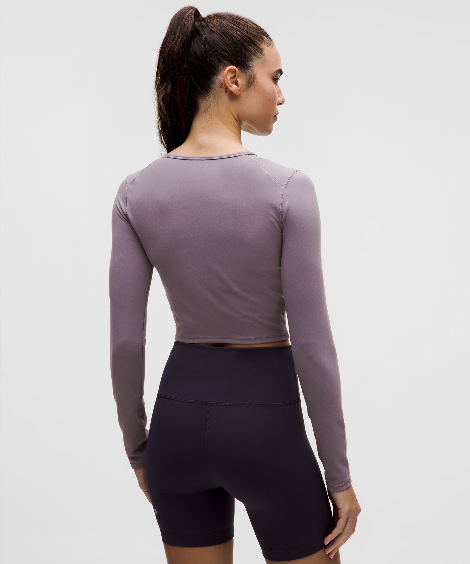 Lululemon Wunder Train Cropped Long-sleeve Shirt