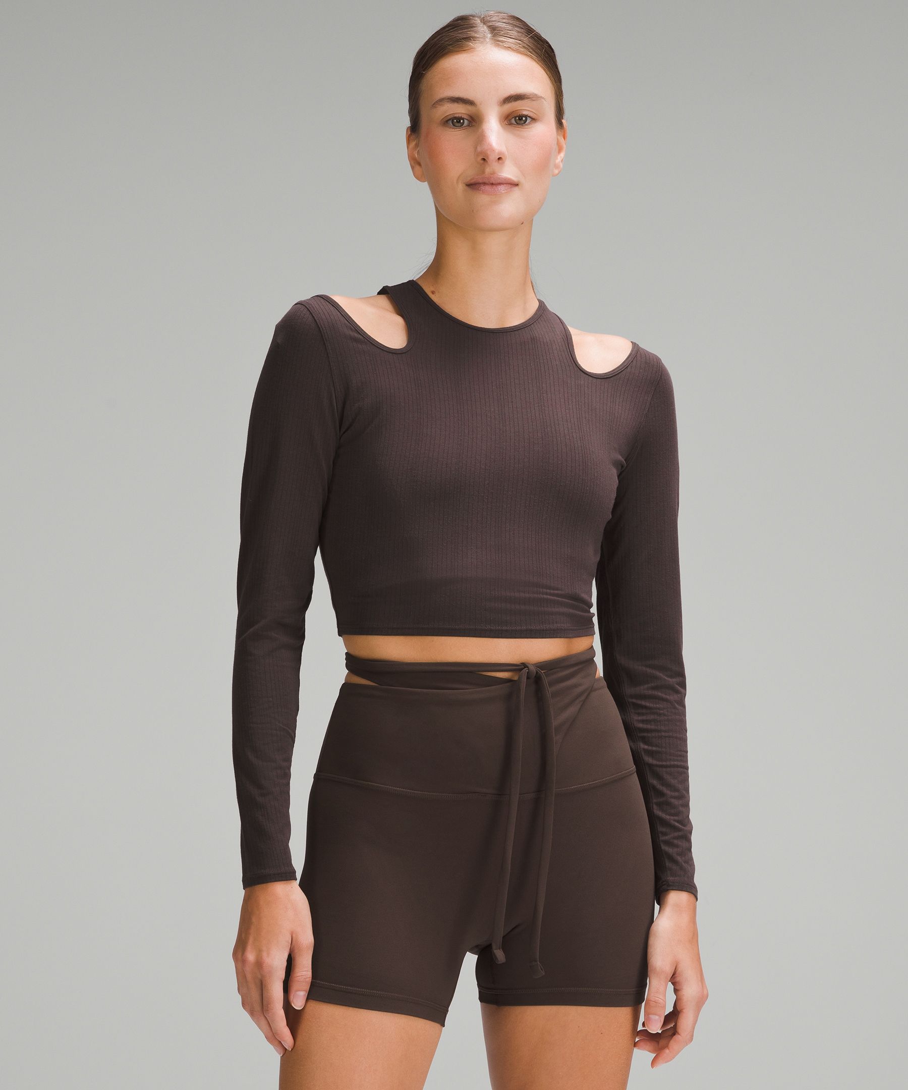 Lululemon Shoulder Cut out Yoga Long sleeve Shirt ModeSens