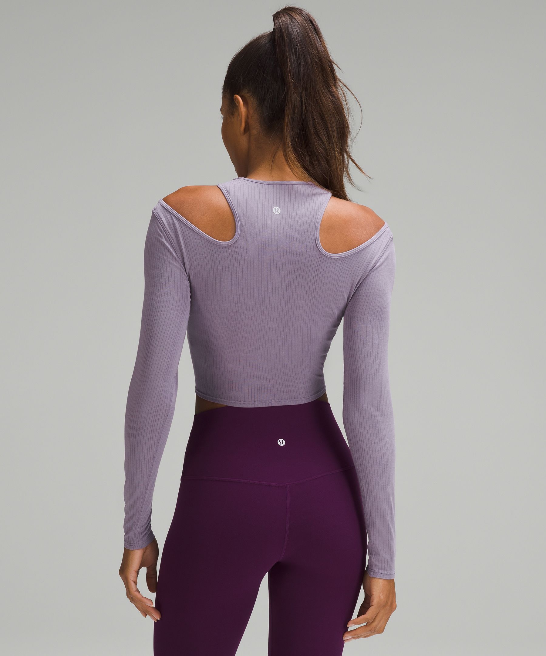 Shoulder Cut-Out Yoga Long-Sleeve Shirt
