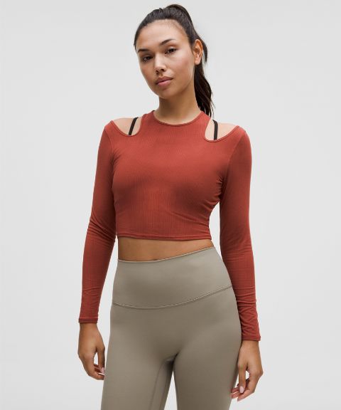 Lululemon Shoulder Cut-Out Yoga Long-Sleeve Shirt