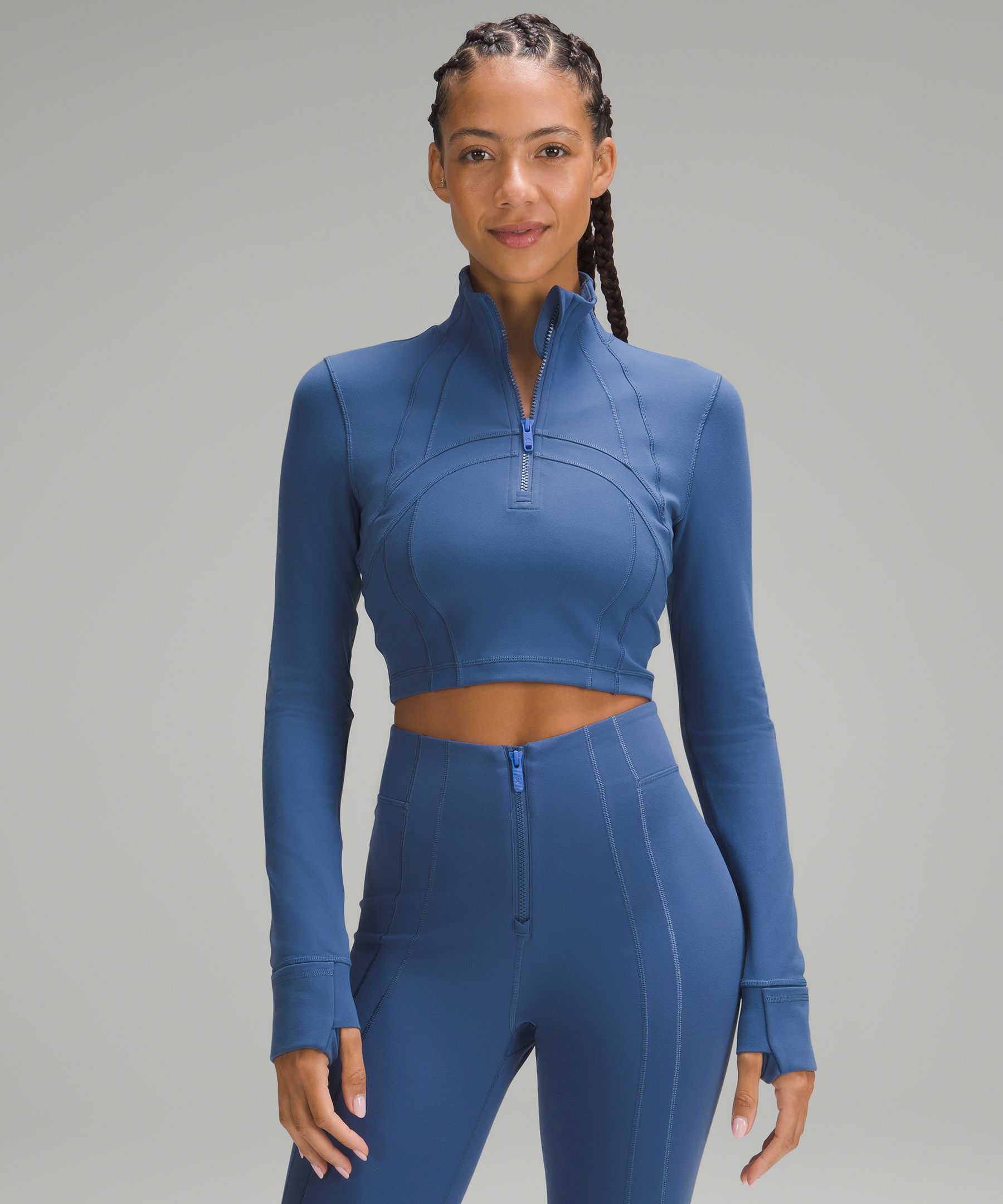 Cropped deals half zip