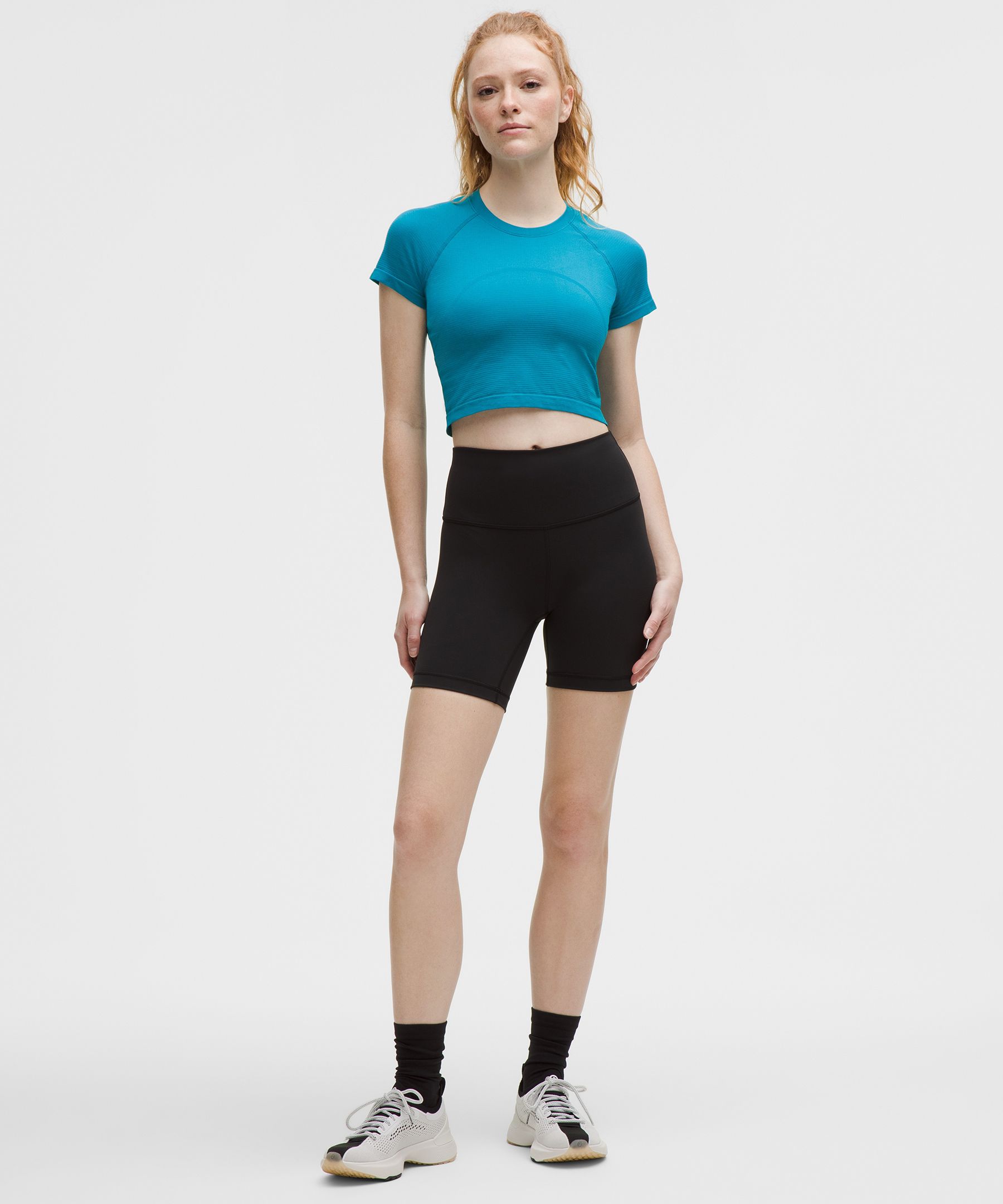 LULULEMON SWIFTLY TECH CROPPED SHORT-SLEEVE SHIRT 2.0 