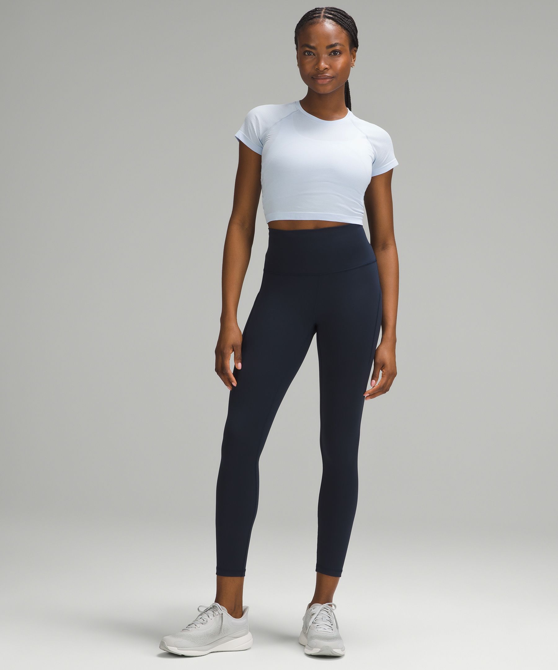 Lululemon Reveal Crop Top *En Avante - Black - lulu fanatics