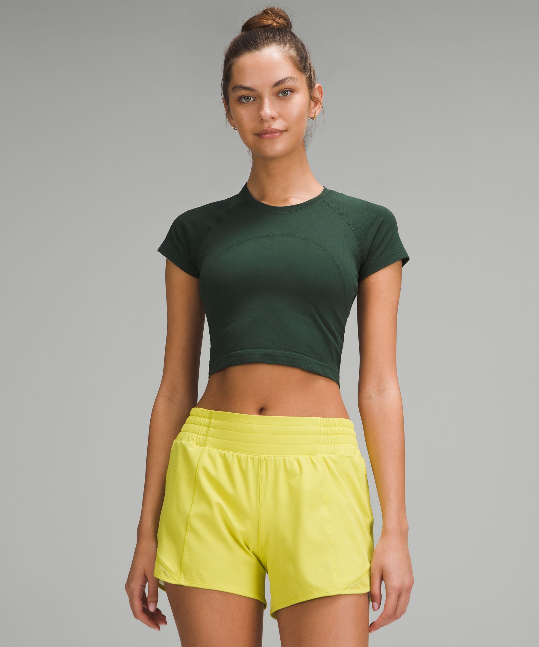 Swiftly Tech Cropped Short-Sleeve Shirt 2.0 - Green