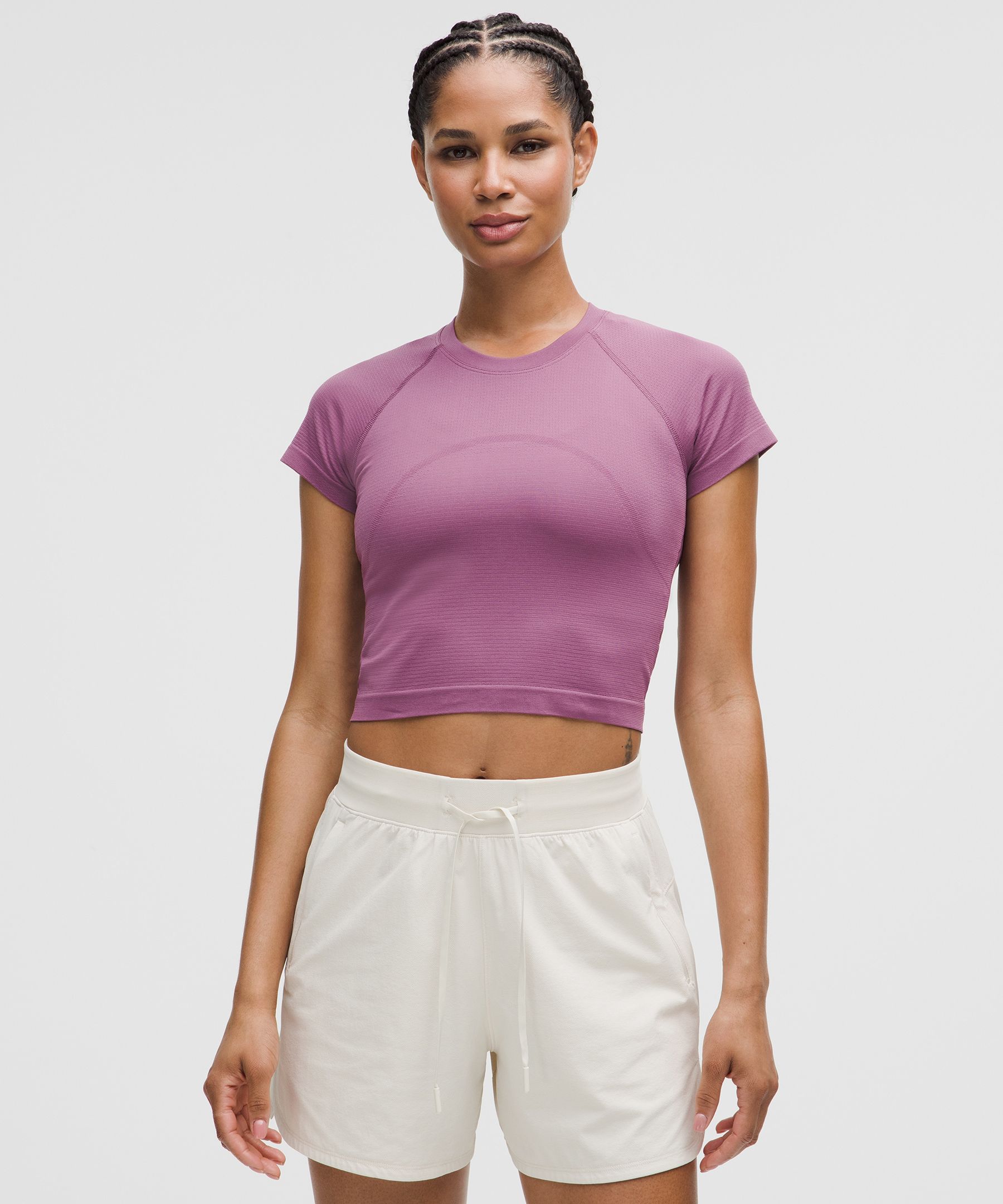 Lululemon Swiftly Tech Cropped Short-sleeve Shirt 2.0