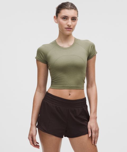 Женский топ Lululemon Swiftly Tech Cropped 2.0