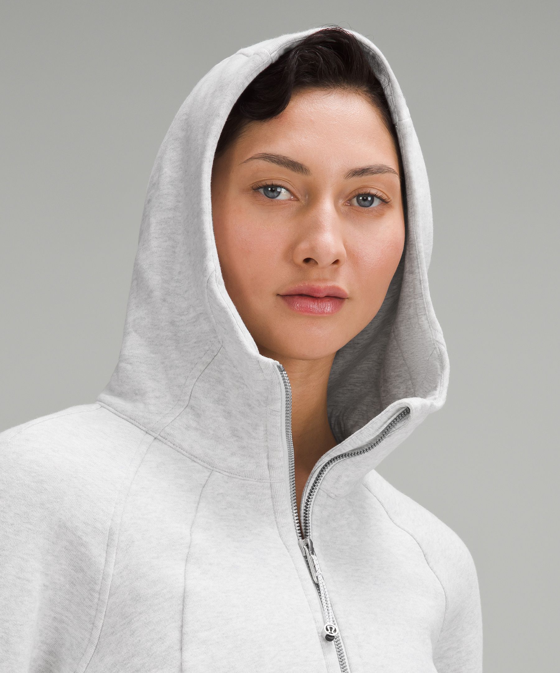 Shop Lululemon Scuba Full-zip Cropped Hoodie