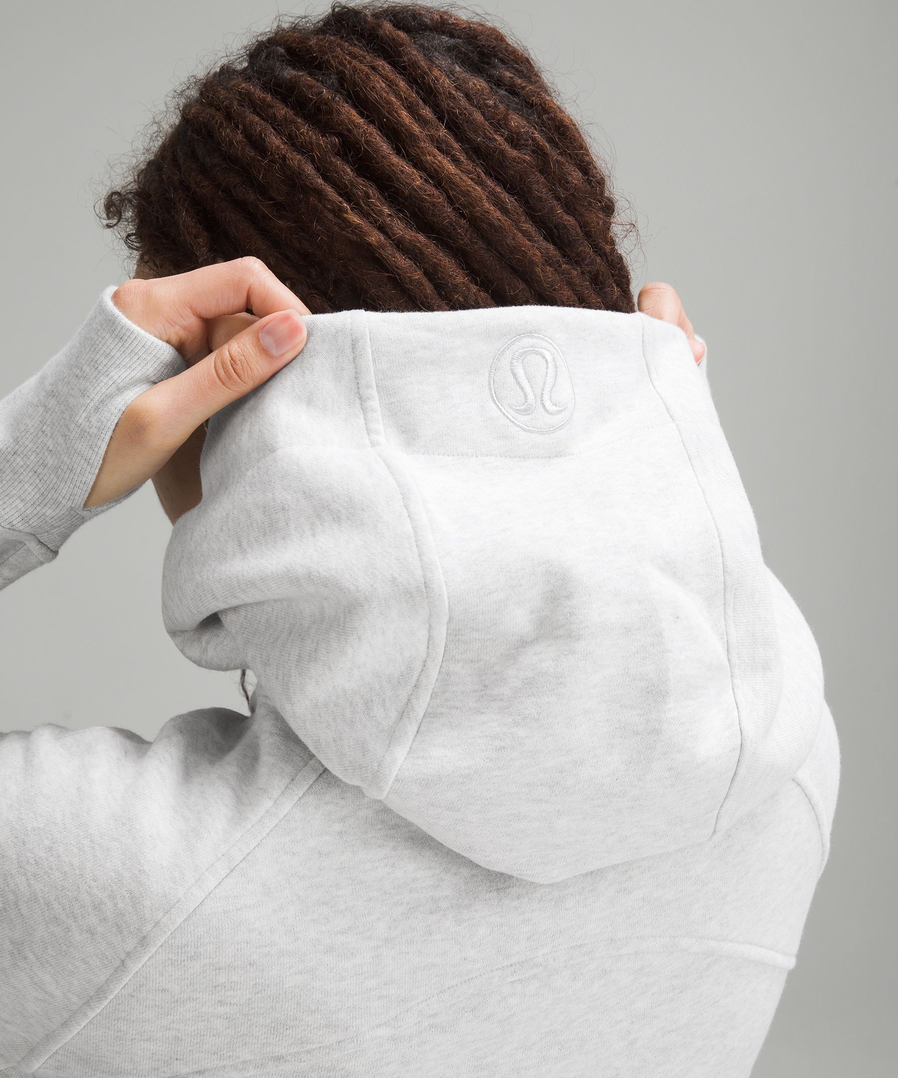 Shop Lululemon Scuba Full-zip Cropped Hoodie