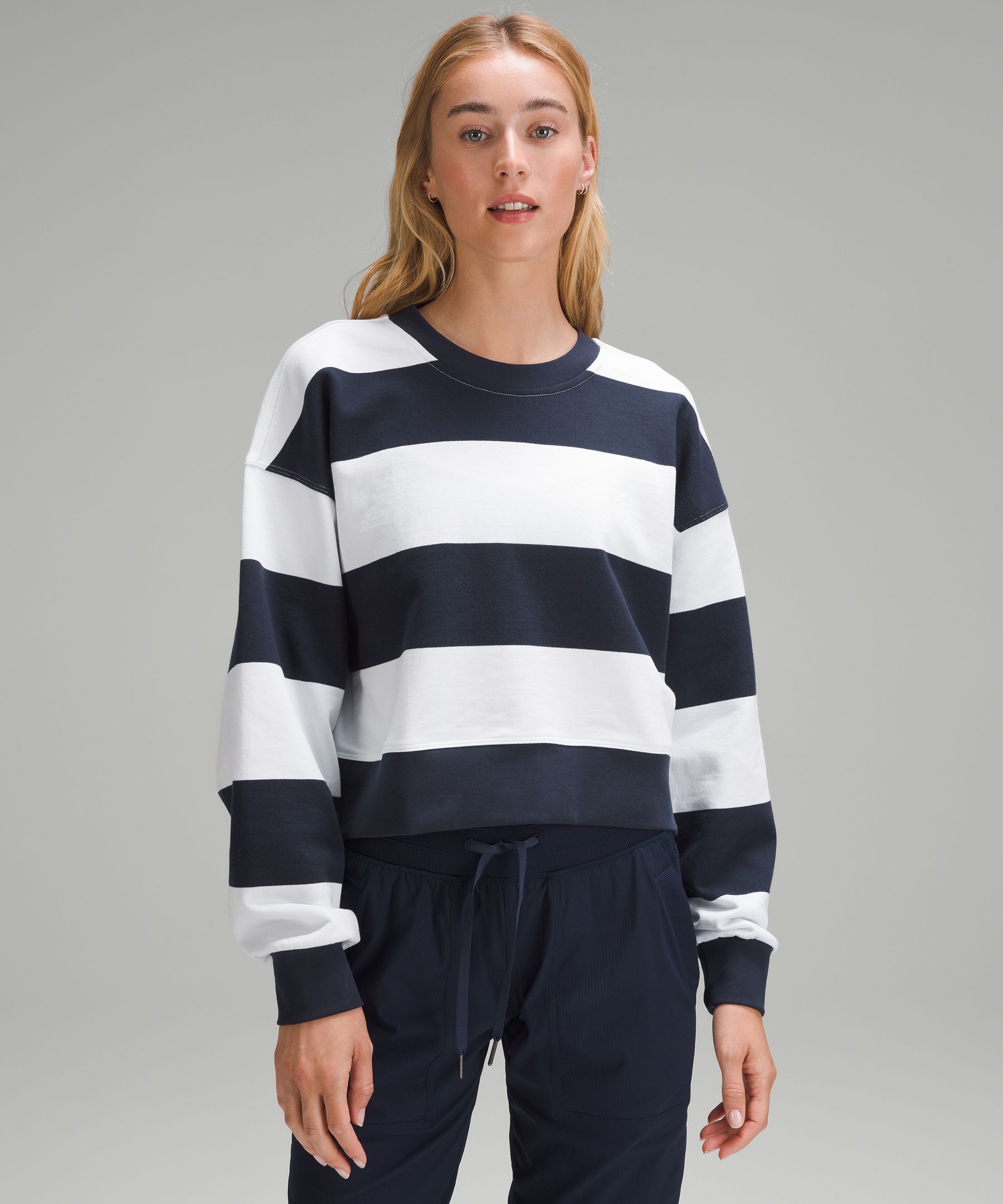 Perfectly Oversized Cropped Crew *Stripe | Lululemon AU