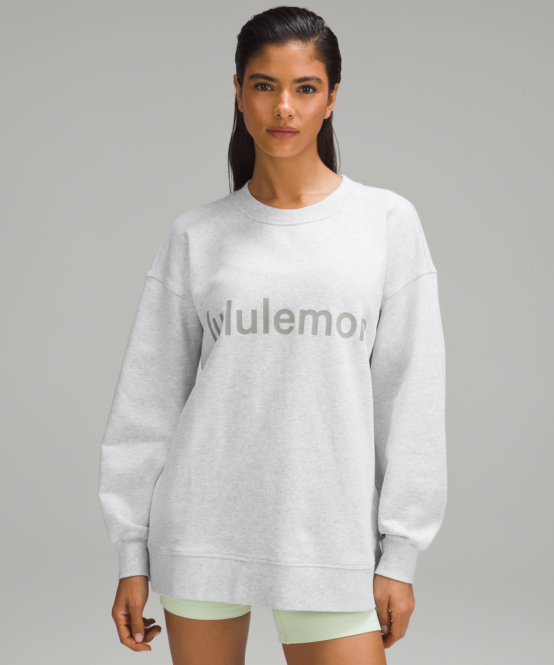 RARE Lululemon Blue Nile Perfectly Oversized Graphic Logo Crewneck  Sweatshirt