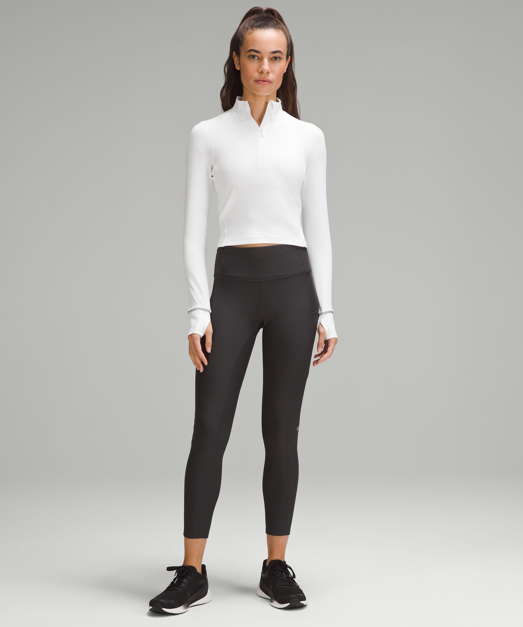 It's Rulu Ribbed Cropped Half Zip