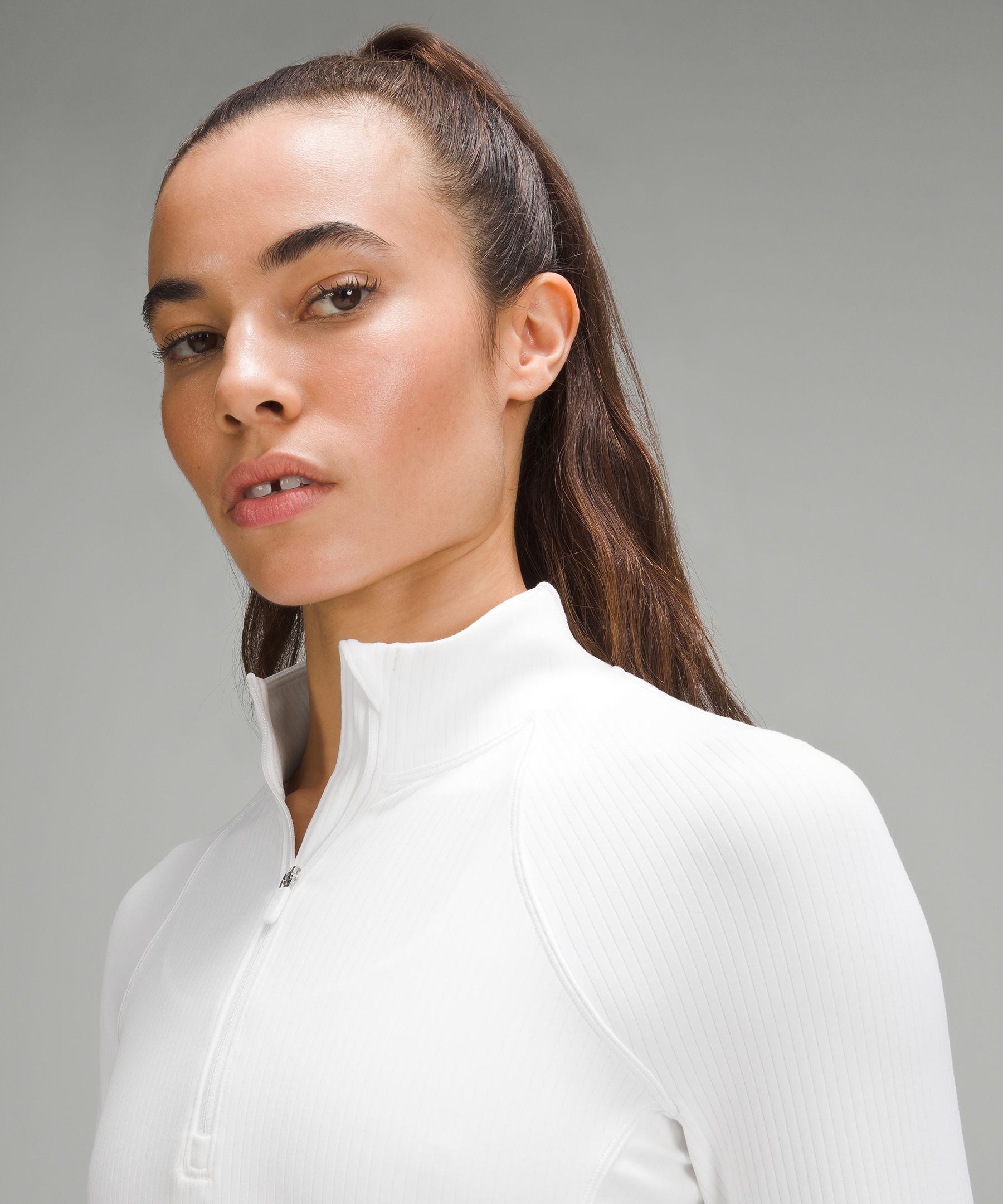 It's Rulu Ribbed Cropped Half Zip