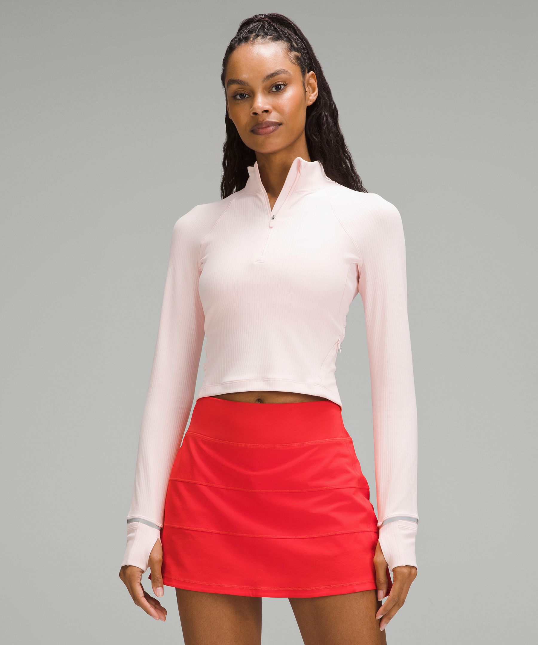 Lululemon It's Rulu Ribbed Cropped Half Zip