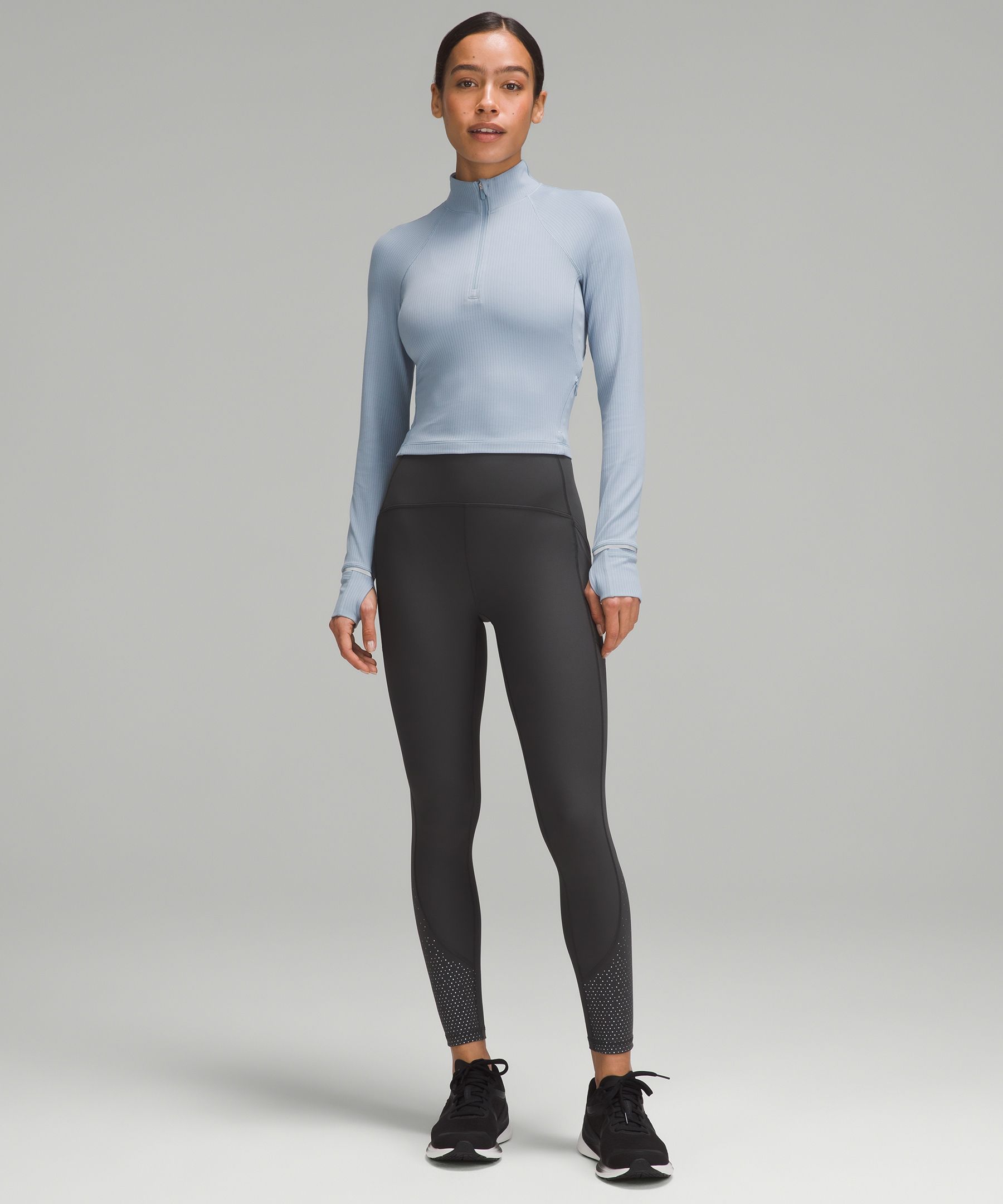 It's Rulu™ Run 2024 Ribbed Cropped Half Zip special edition