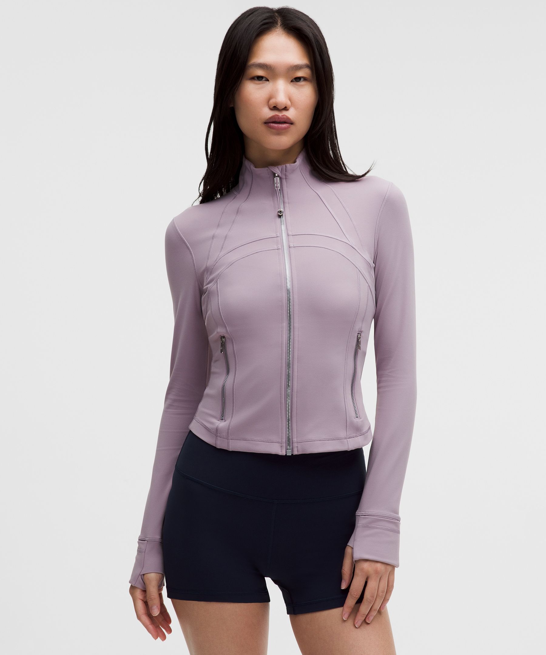lululemon – Women’s Define Cropped Jacket Nulu – Color Silver/Purple – Size 4