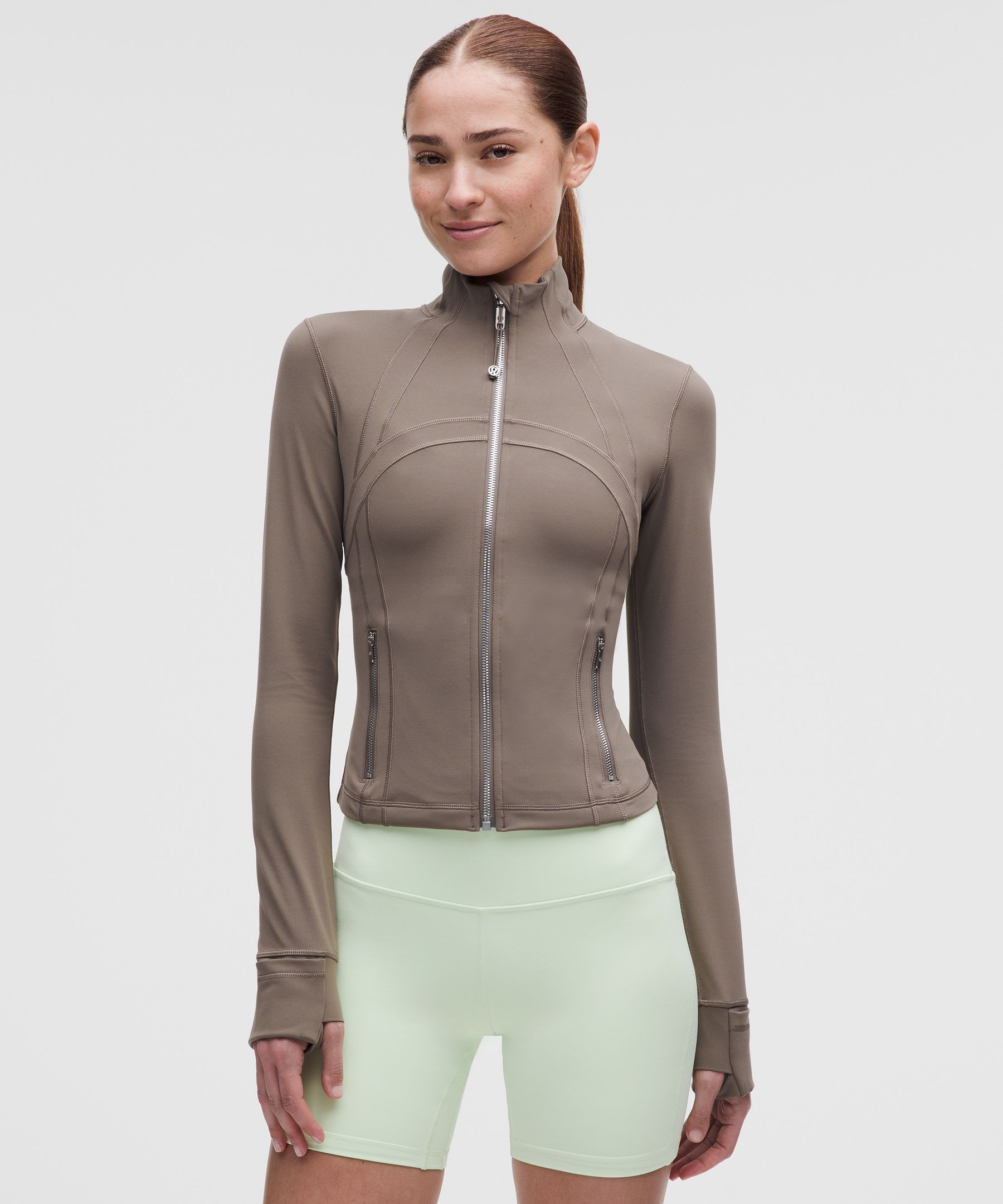 lululemon – Women’s Define Cropped Jacket Nulu – Color Silver/Brown – Size 4