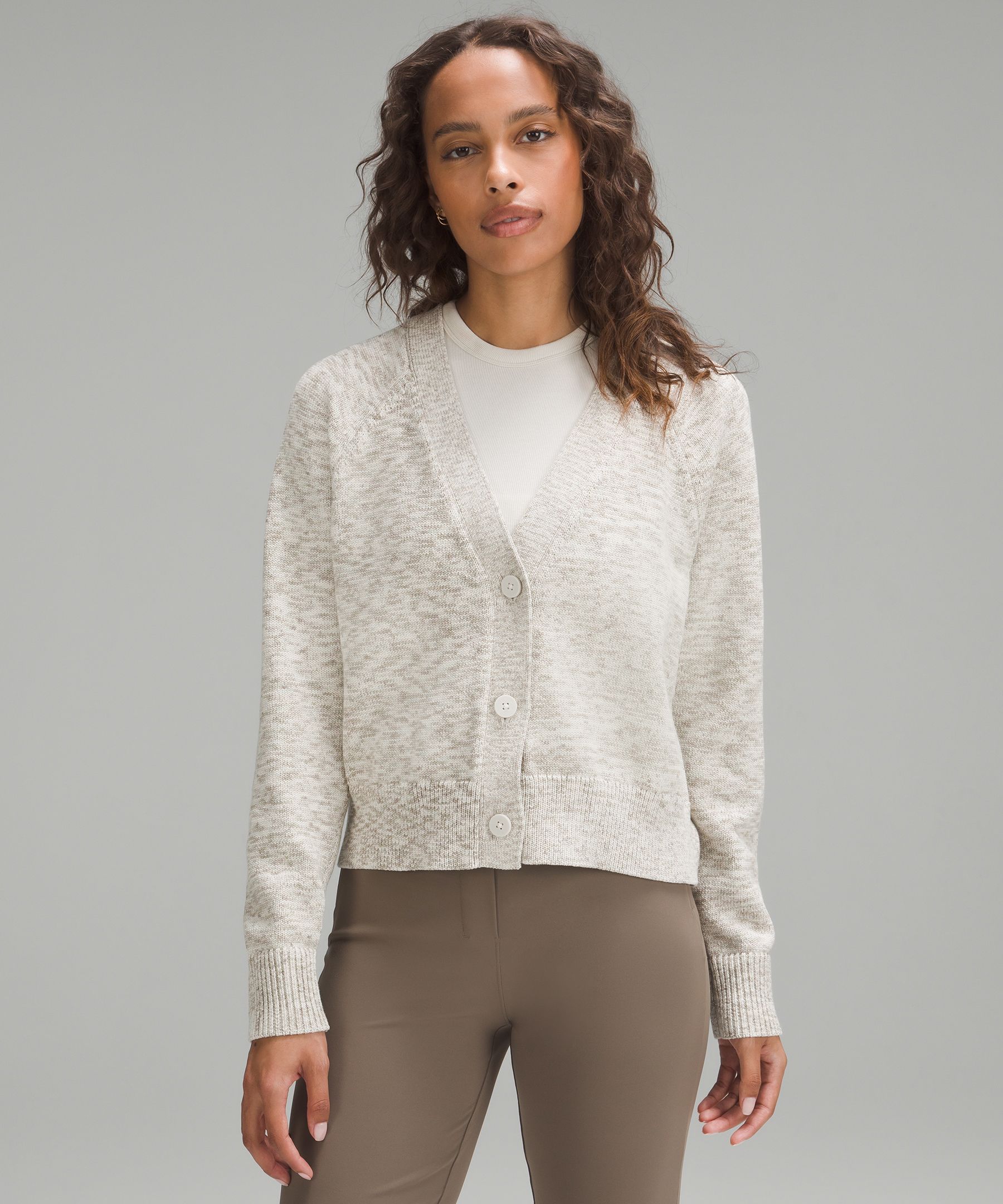 Lululemon Boxy Cotton-Blend Cardigan