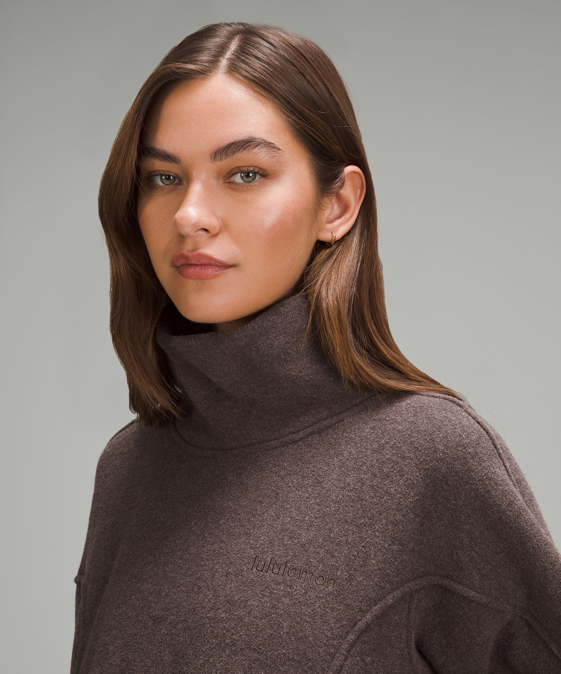 Fleece funnel cheap neck pullover