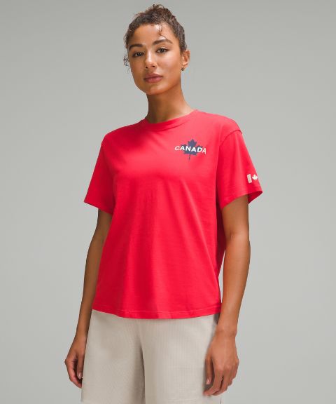 Lululemon Team Canada Women's Cotton Jersey T-Shirt *COC Logo