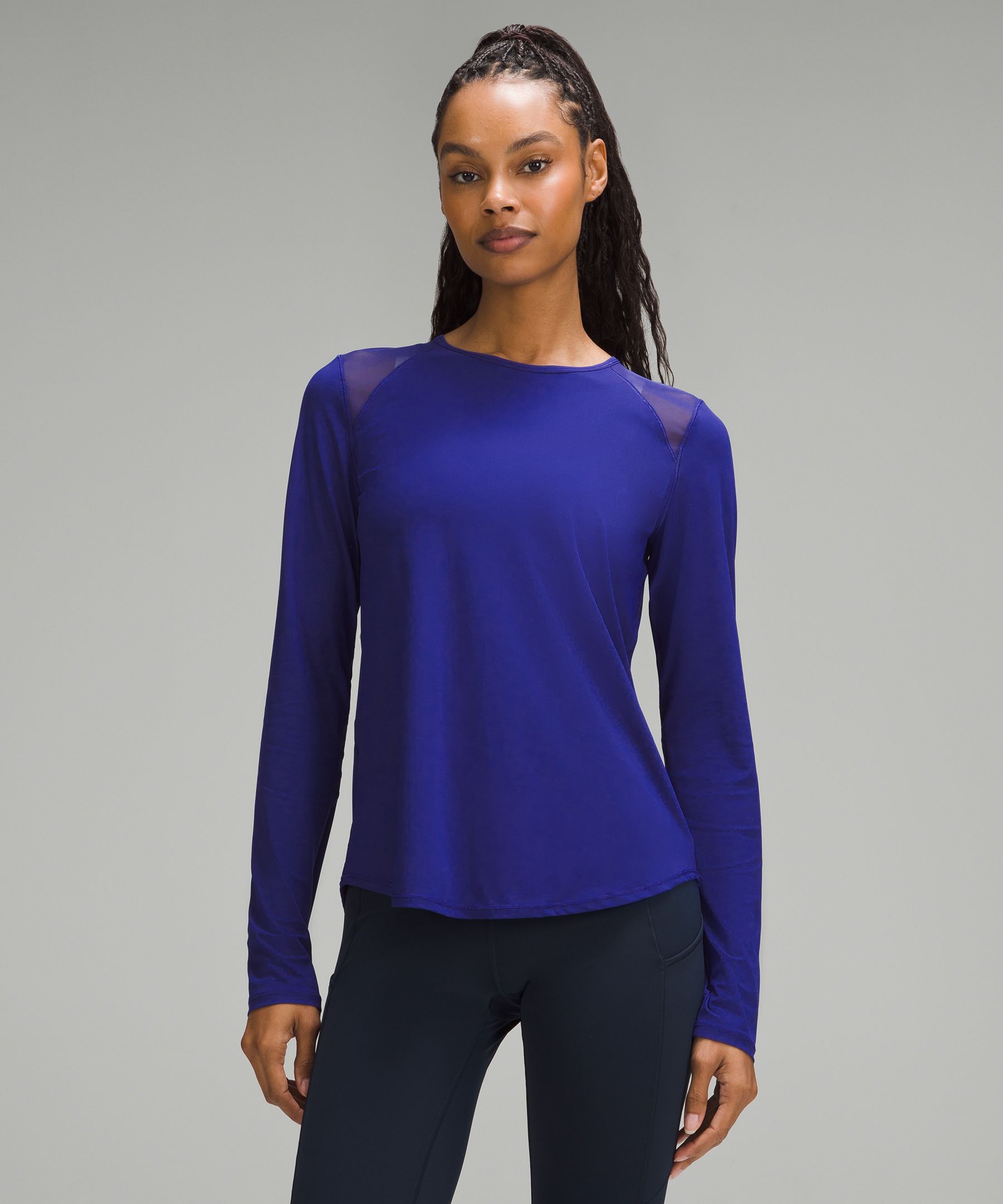 Muzniuer Womens Long Sleeve Workout Shirts-Plain Long Sleeve
