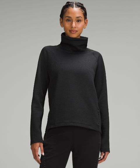 Женский лонгслив Lululemon Waffle-Knit с воротником-стойкой
