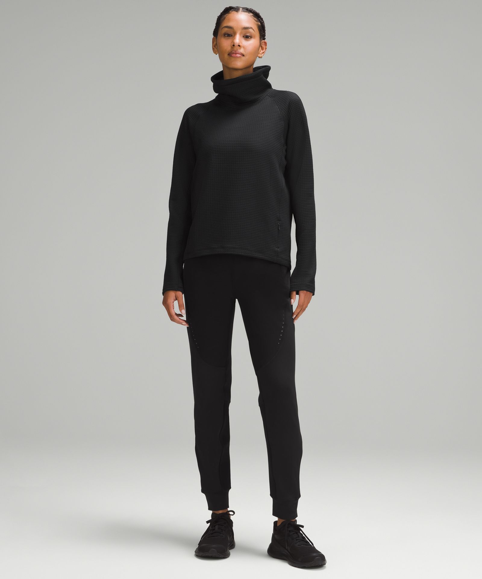 Женский лонгслив Lululemon Waffle-Knit с воротником-стойкой — фото 2