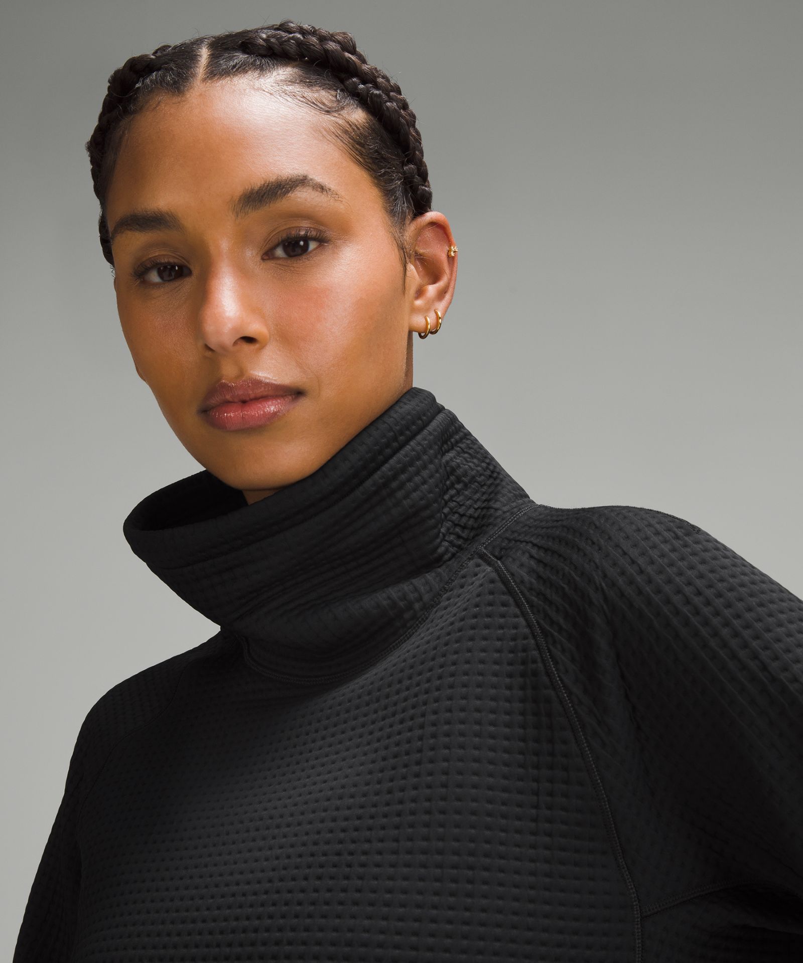 Женский лонгслив Lululemon Waffle-Knit с воротником-стойкой — фото 4