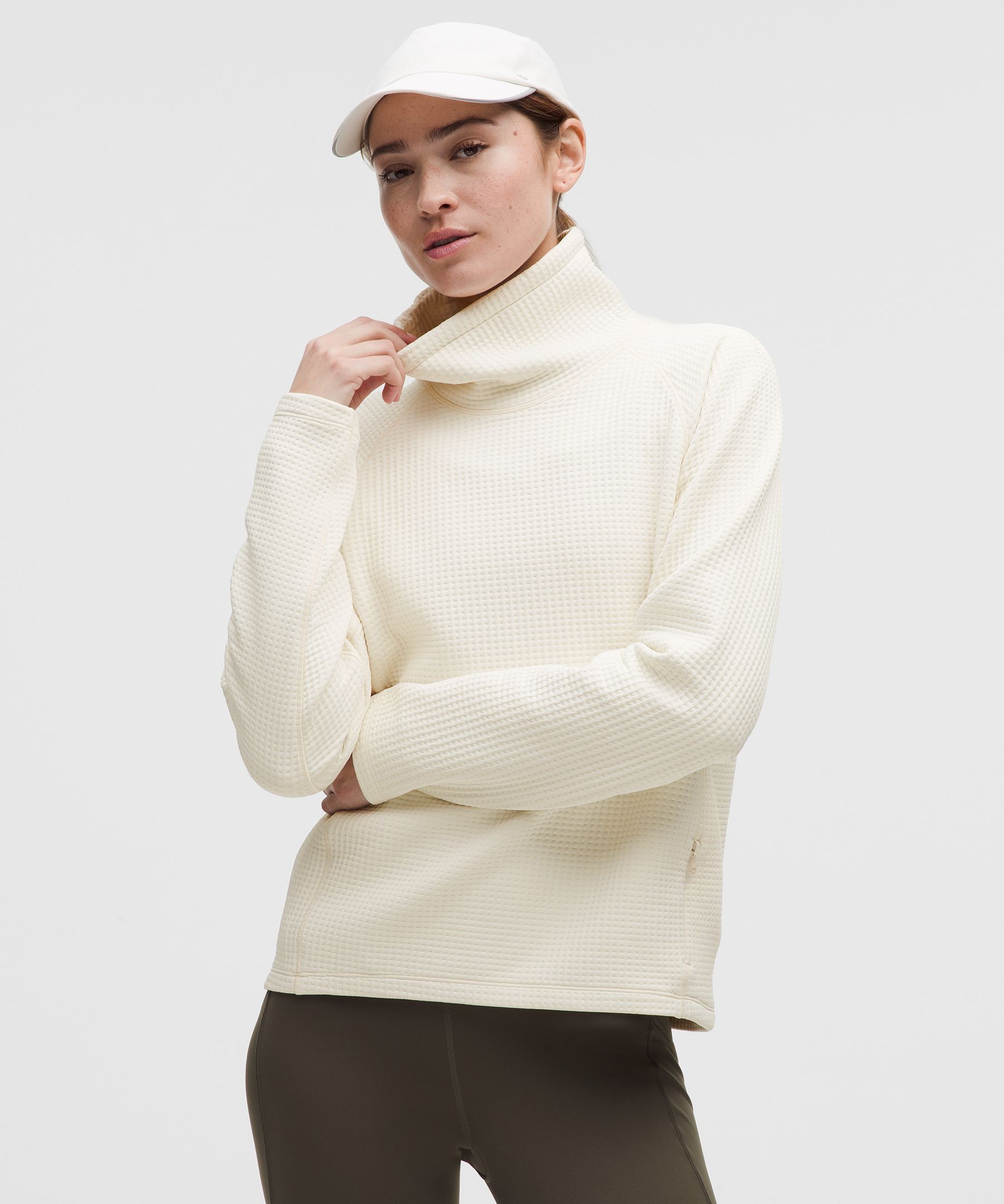 Lululemon Waffle-knit Funnel-neck Long-sleeve Shirt