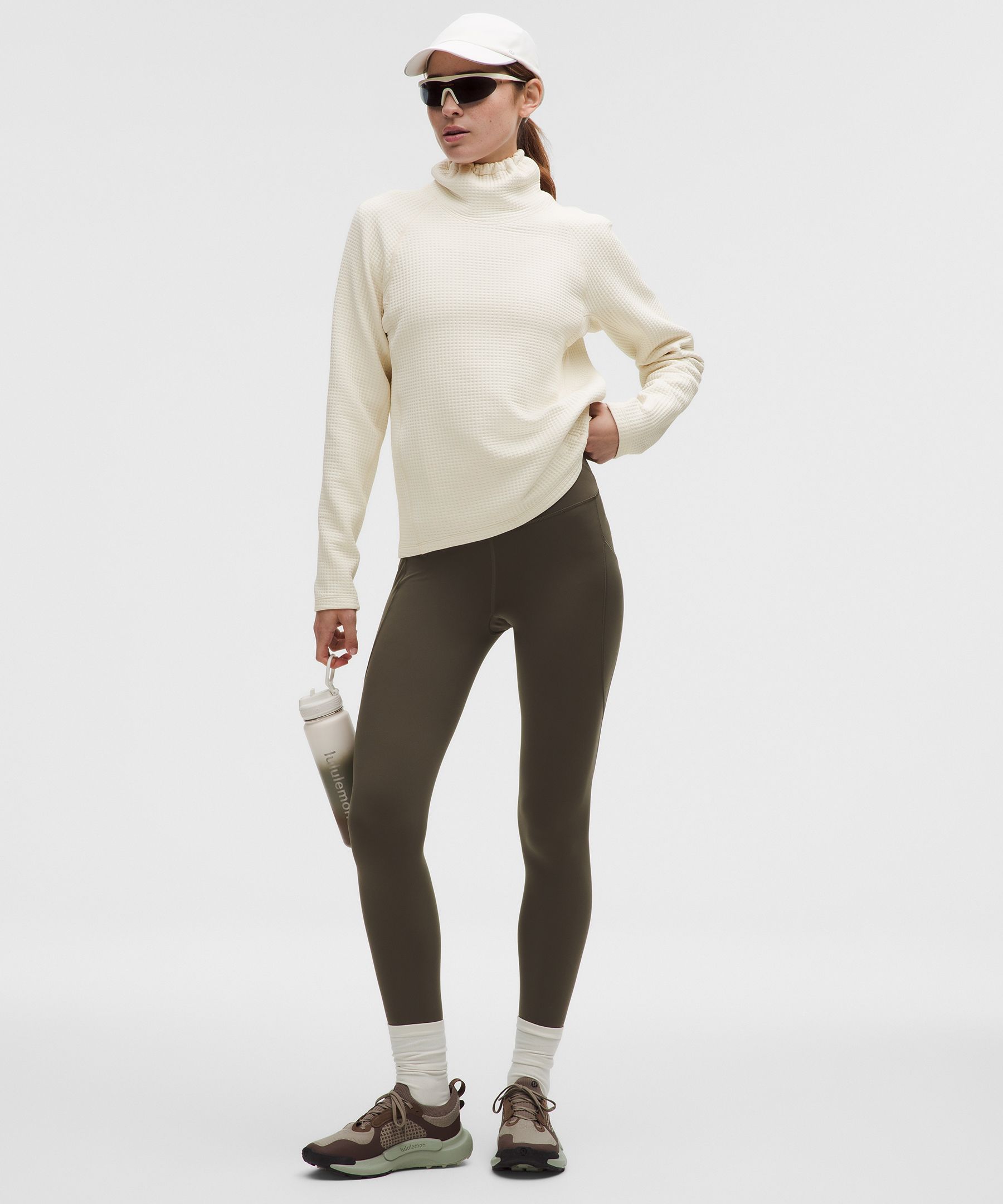 Lululemon Waffle-knit Funnel-neck Long-sleeve Shirt