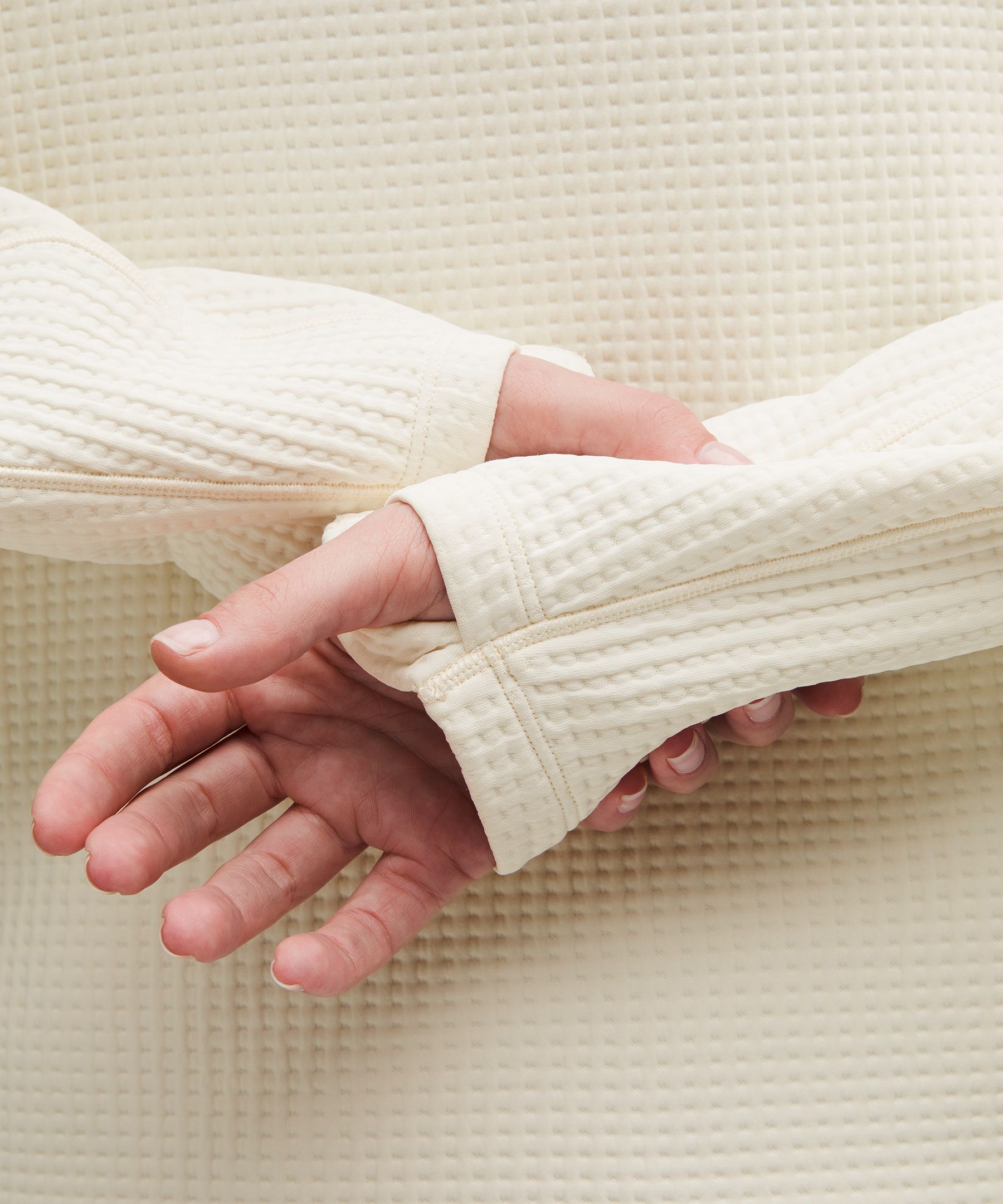 Lululemon Waffle-knit Funnel-neck Long-sleeve Shirt